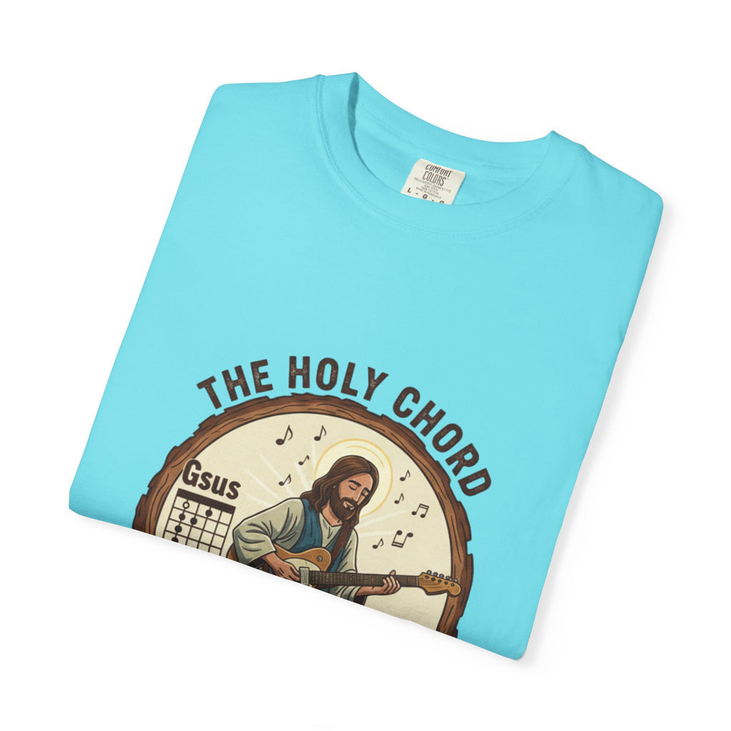 The Holy Chord Gsus T-Shirt: Faith, Music, and the Fret Life.