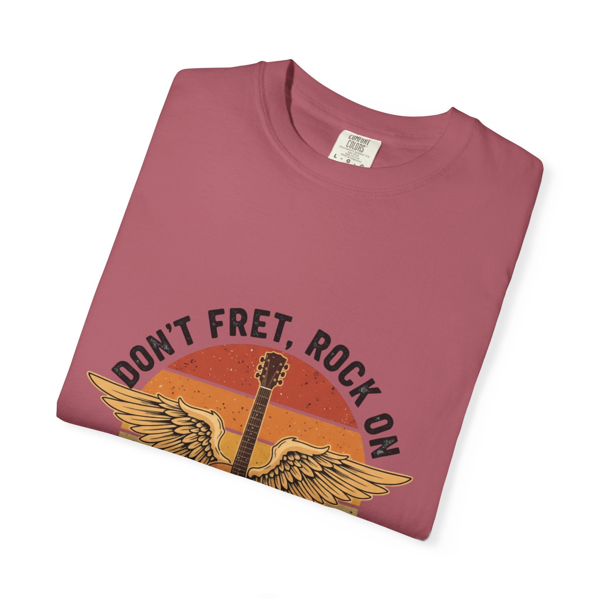 Don't Fret, Rock On Winged Guitar T-Shirt
