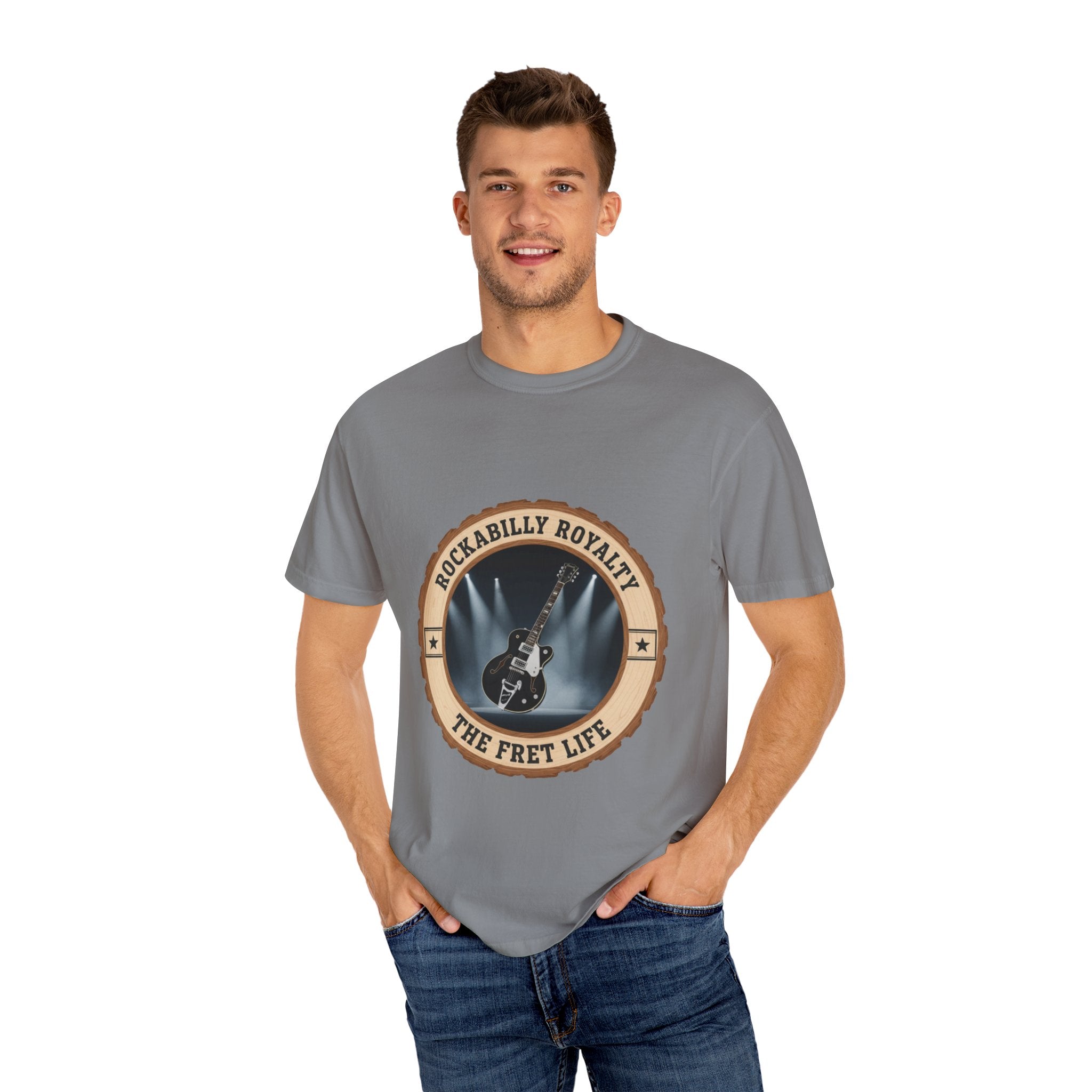Rockabilly Royalty Tee | Gretsch Duo Jet Falcon Electric Guitar Shirt