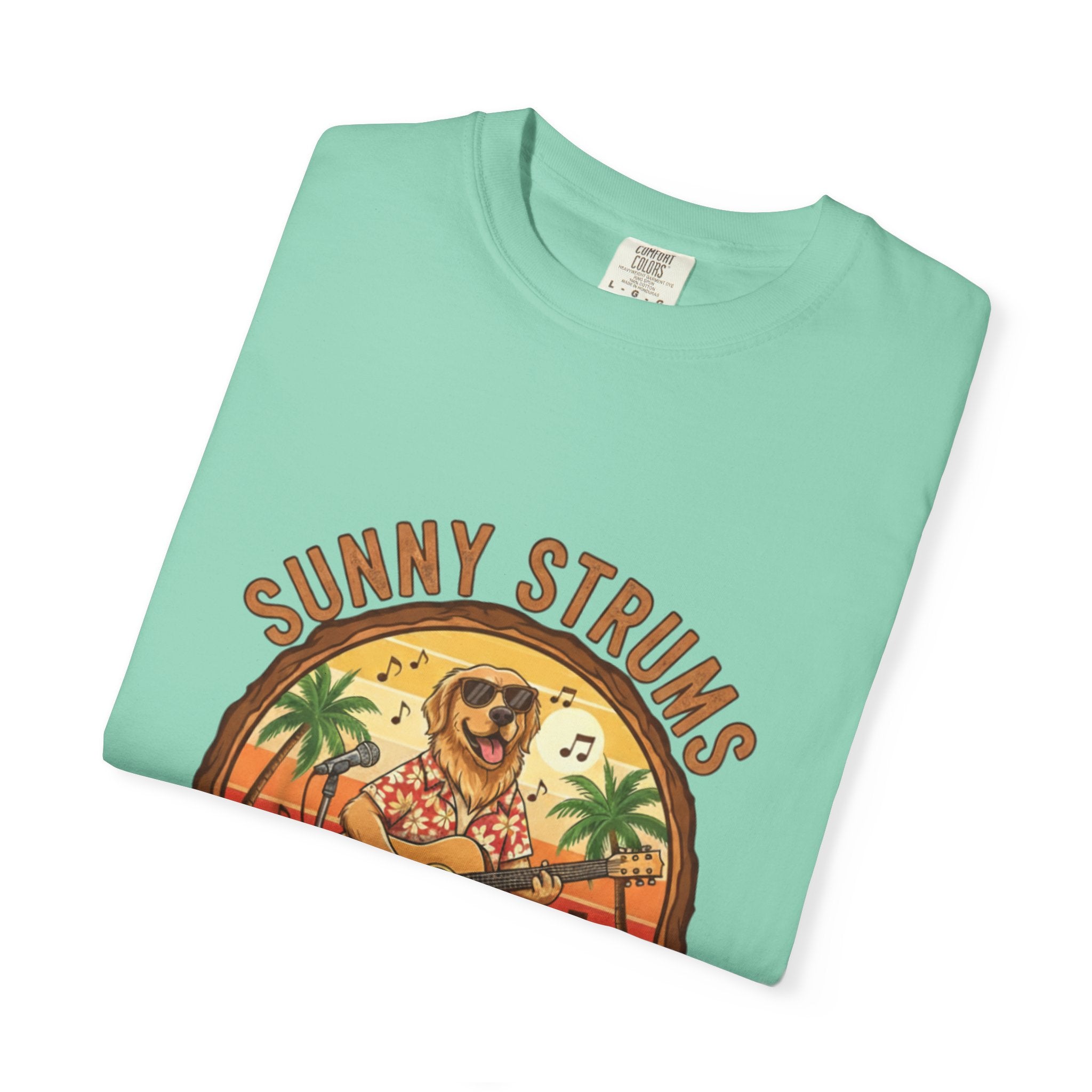 Sunny Strums: Golden Retriever Acoustic Serenade Tee