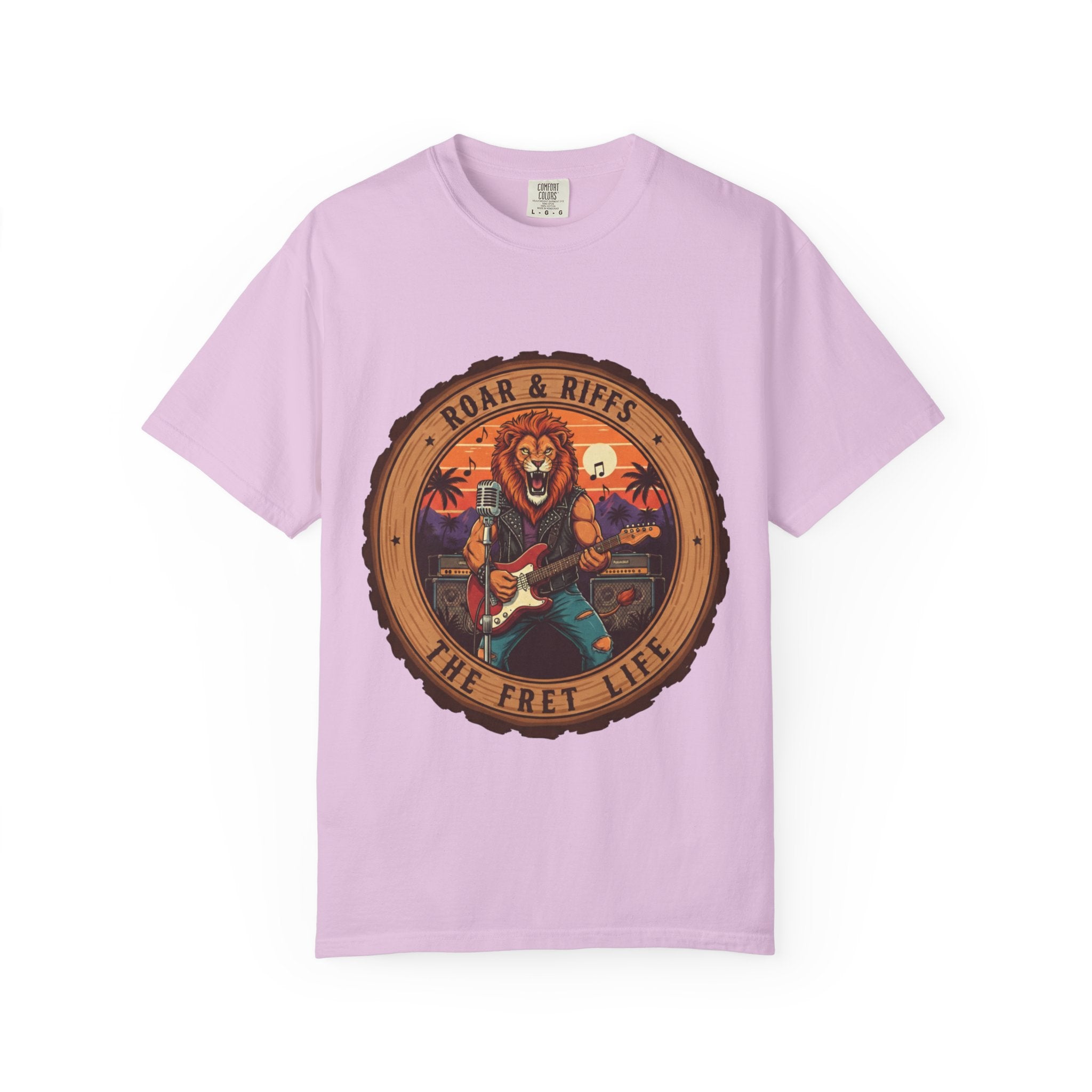 Roar & Riffs: The Lion Rock Star Fret Life Tee