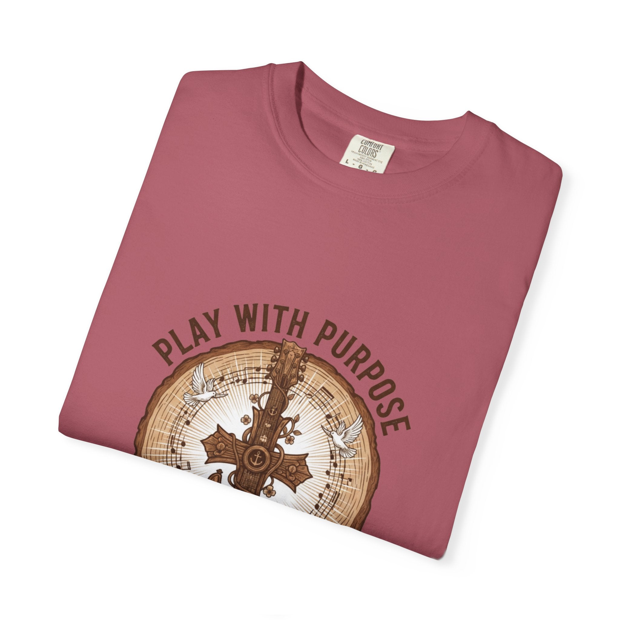 Play With Purpose Christian T-Shirt | Music Ministry Guitar Tee