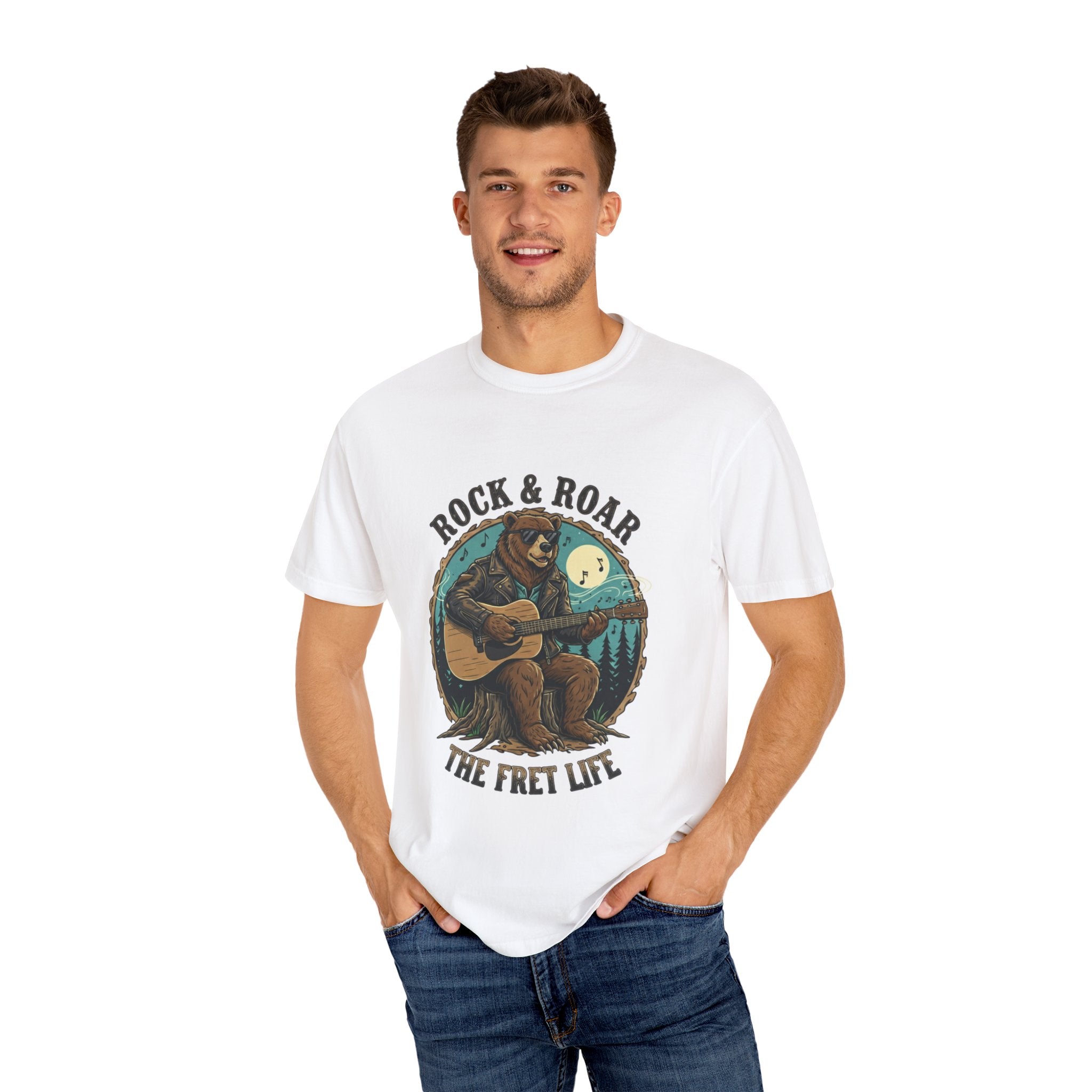 Rock & Roar: Campfire Blues Bear Fret Life Tee