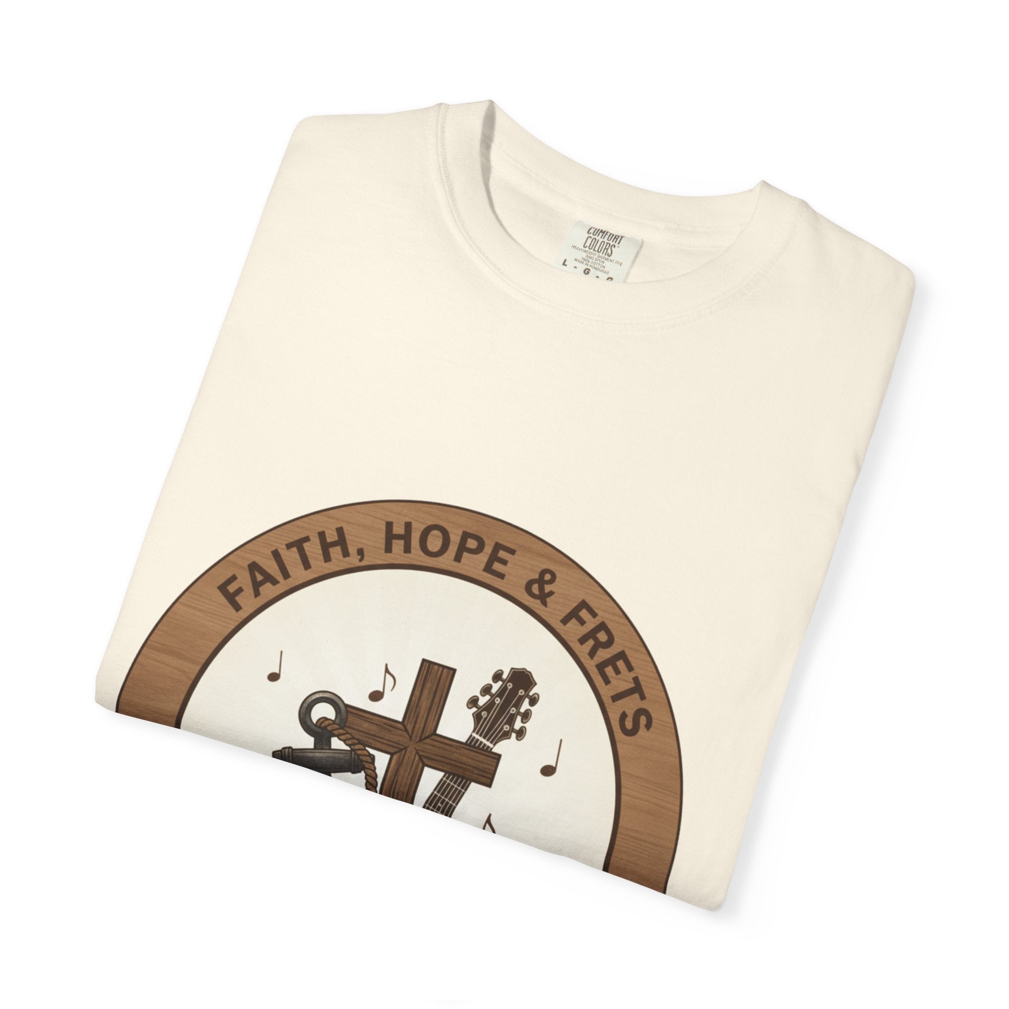 Faith Hope & Frets T-Shirt | Christian Guitar Worship Music Tee