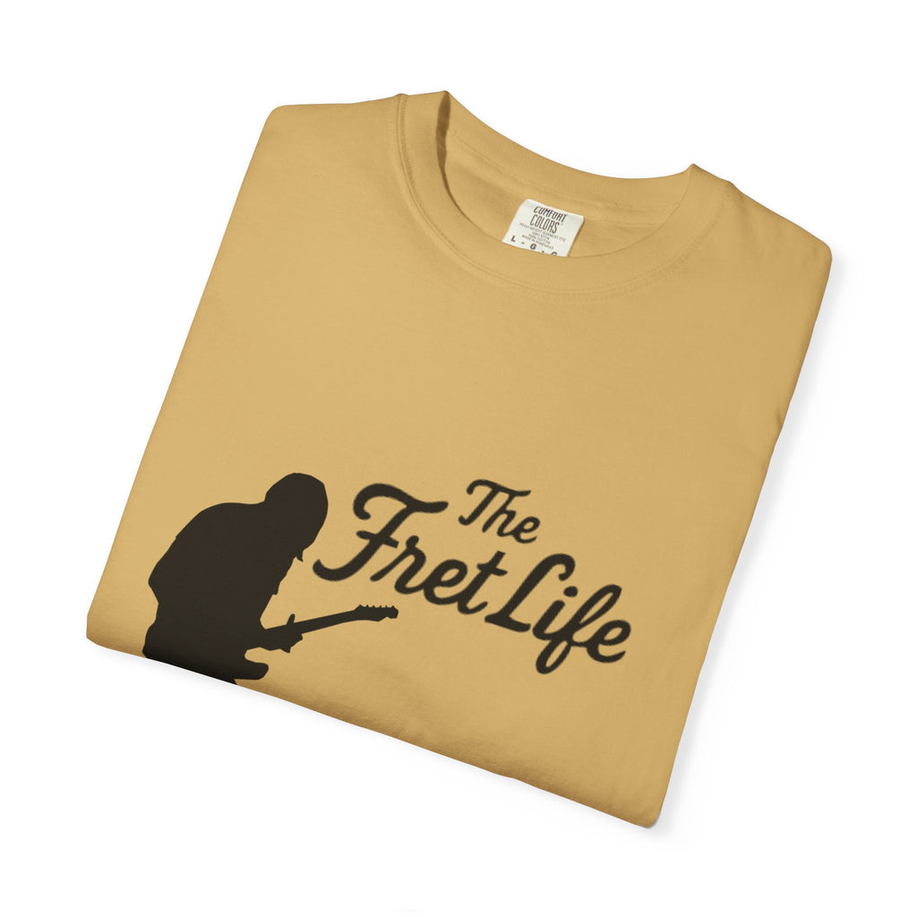 Guitar Player T-shirt with The Fret Life Logo
