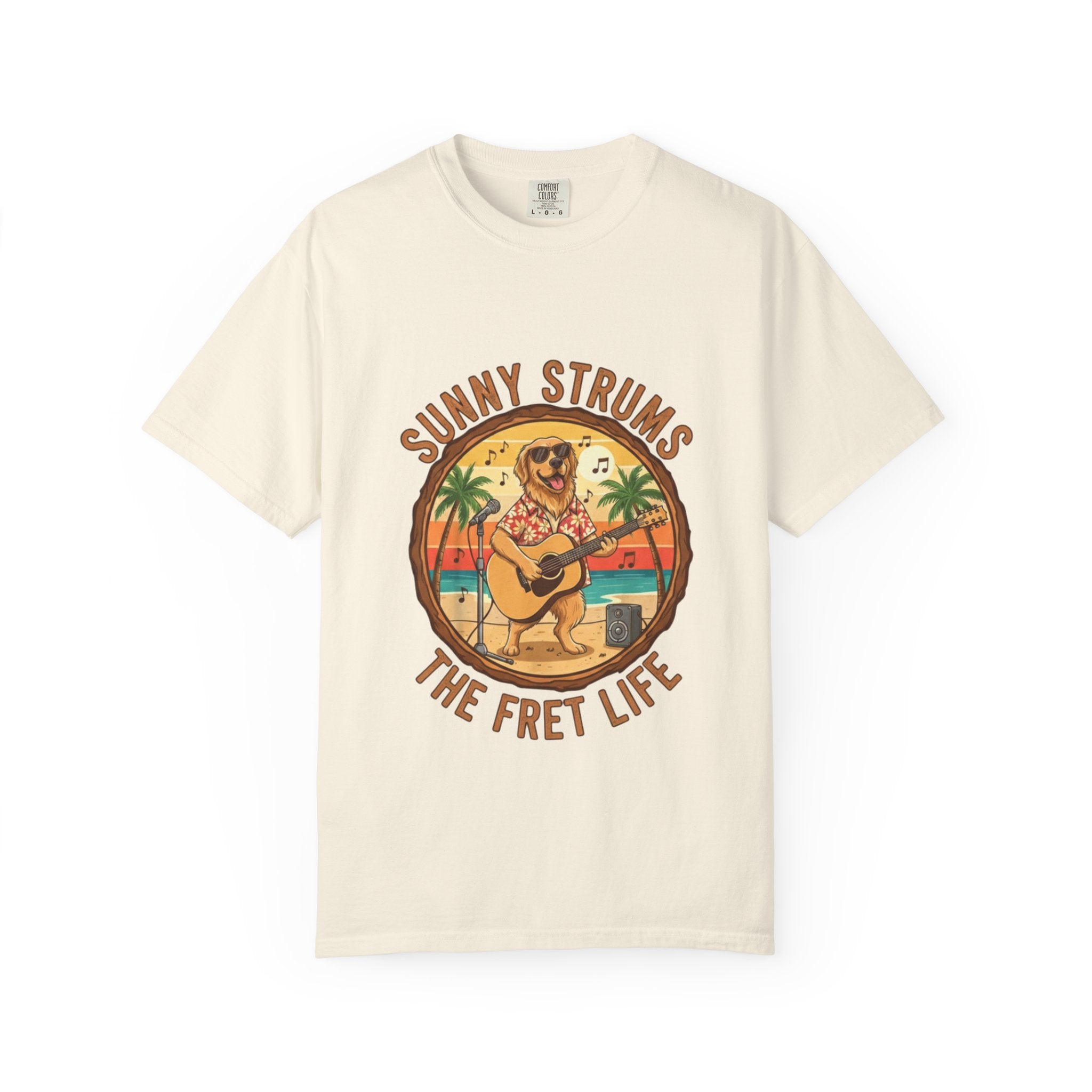 Sunny Strums: Golden Retriever Acoustic Serenade Tee