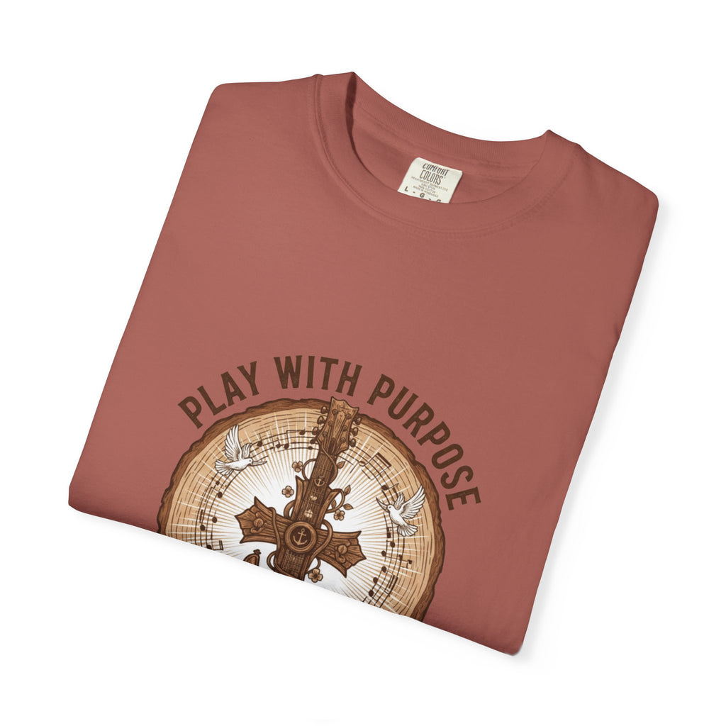 Play With Purpose Christian T-Shirt | Music Ministry Guitar Tee