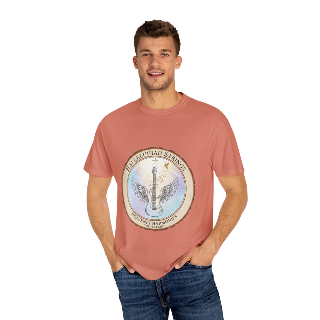 Hallelujah Strings T-Shirt | Christian Worship Guitar Praise Tee