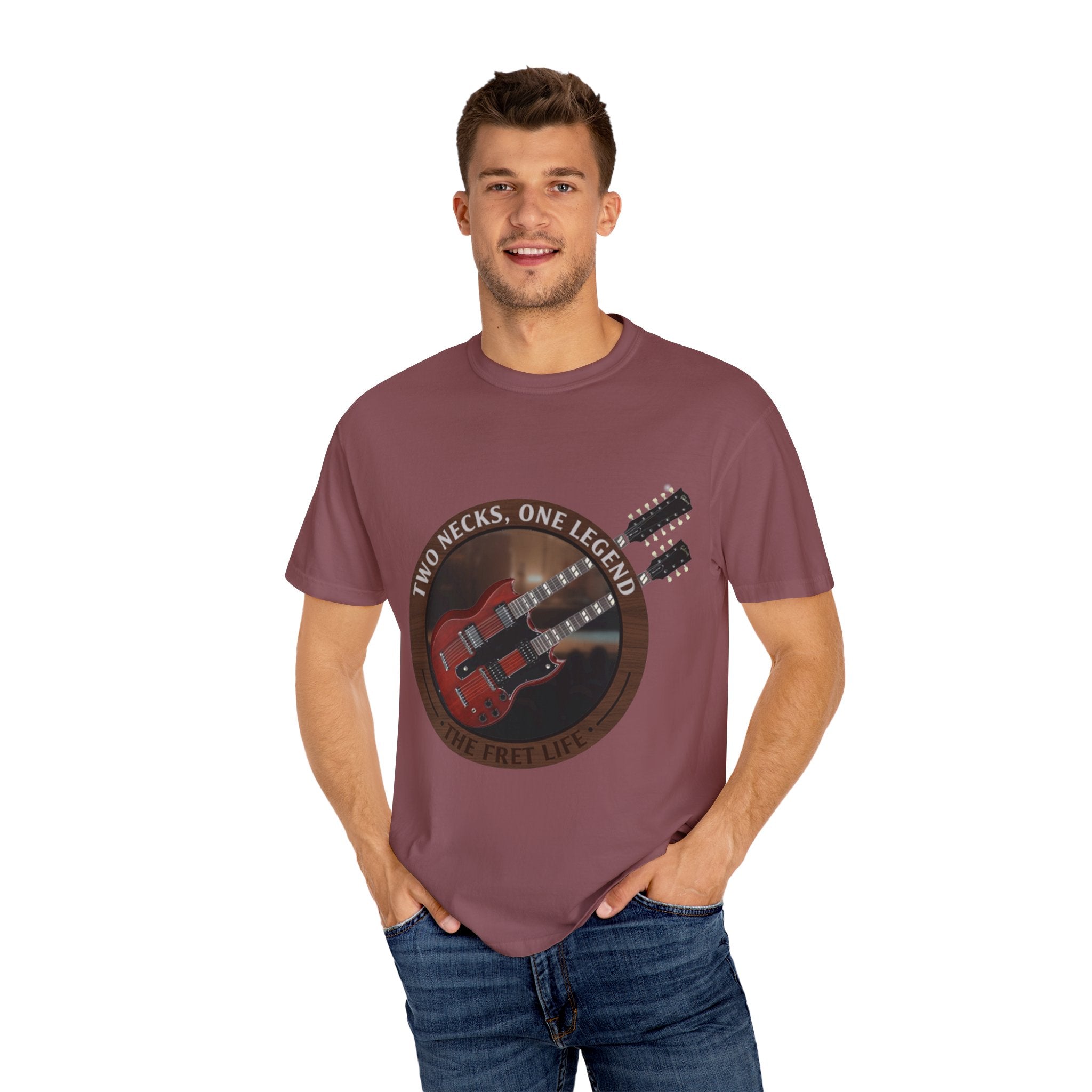 Double Neck T-Shirt | LZ Guitar Legend Tee