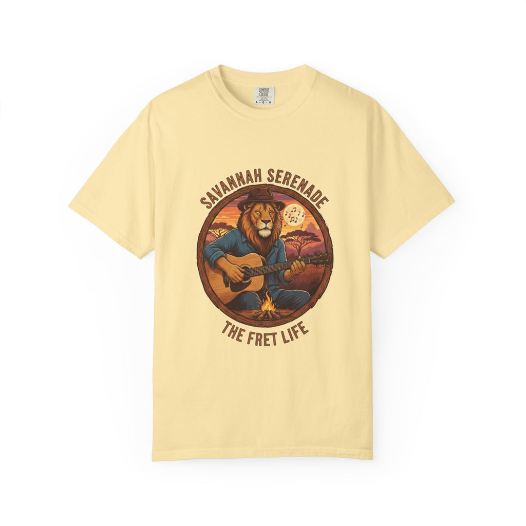 Savannah Serenade: The King of the Jungle's Fret Life Tee