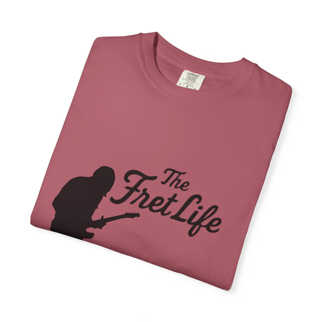 Guitar Player T-shirt with The Fret Life Logo