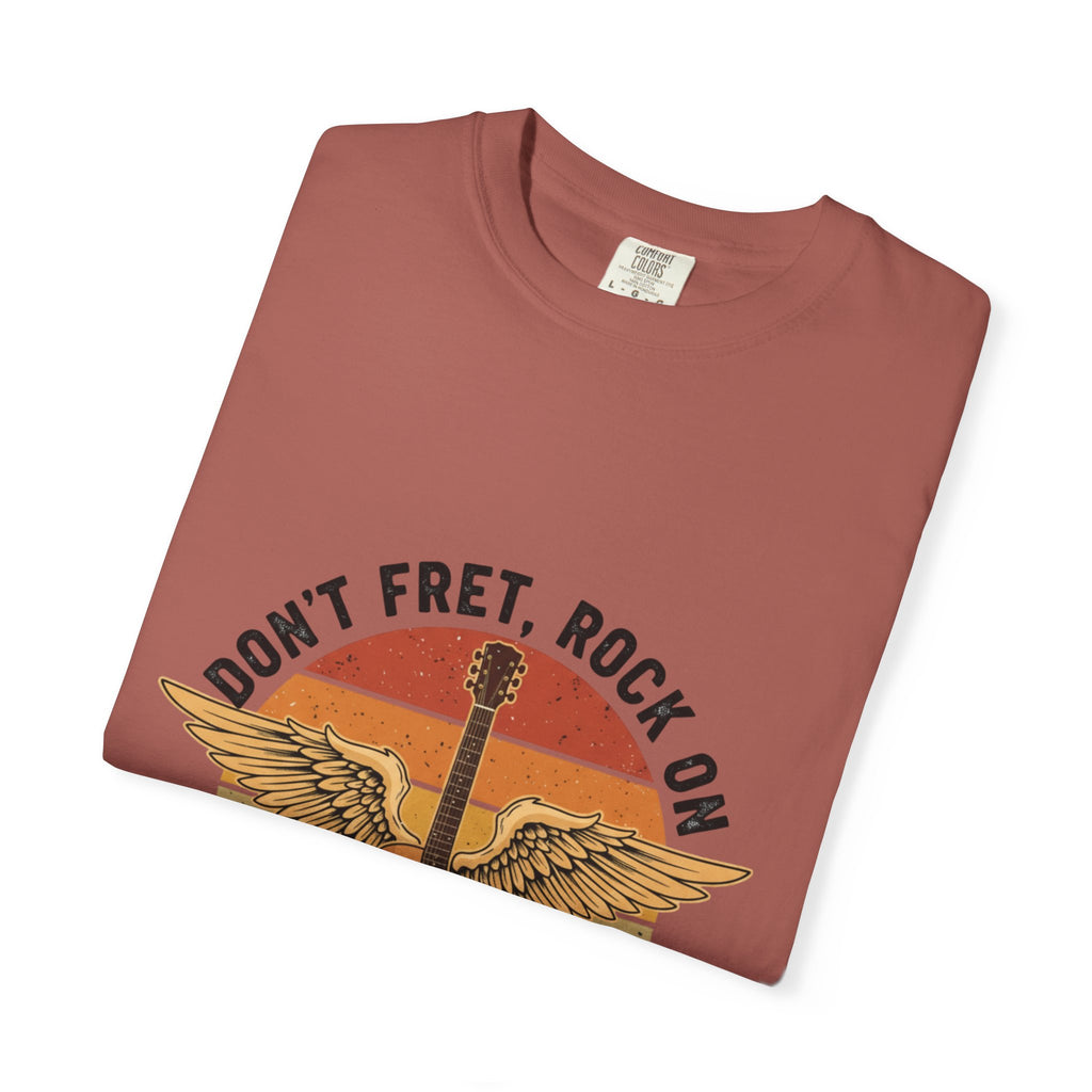 Don't Fret, Rock On Winged Guitar T-Shirt
