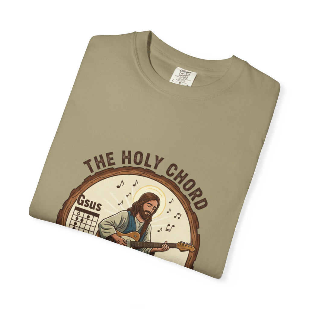 The Holy Chord Gsus T-Shirt: Faith, Music, and the Fret Life.