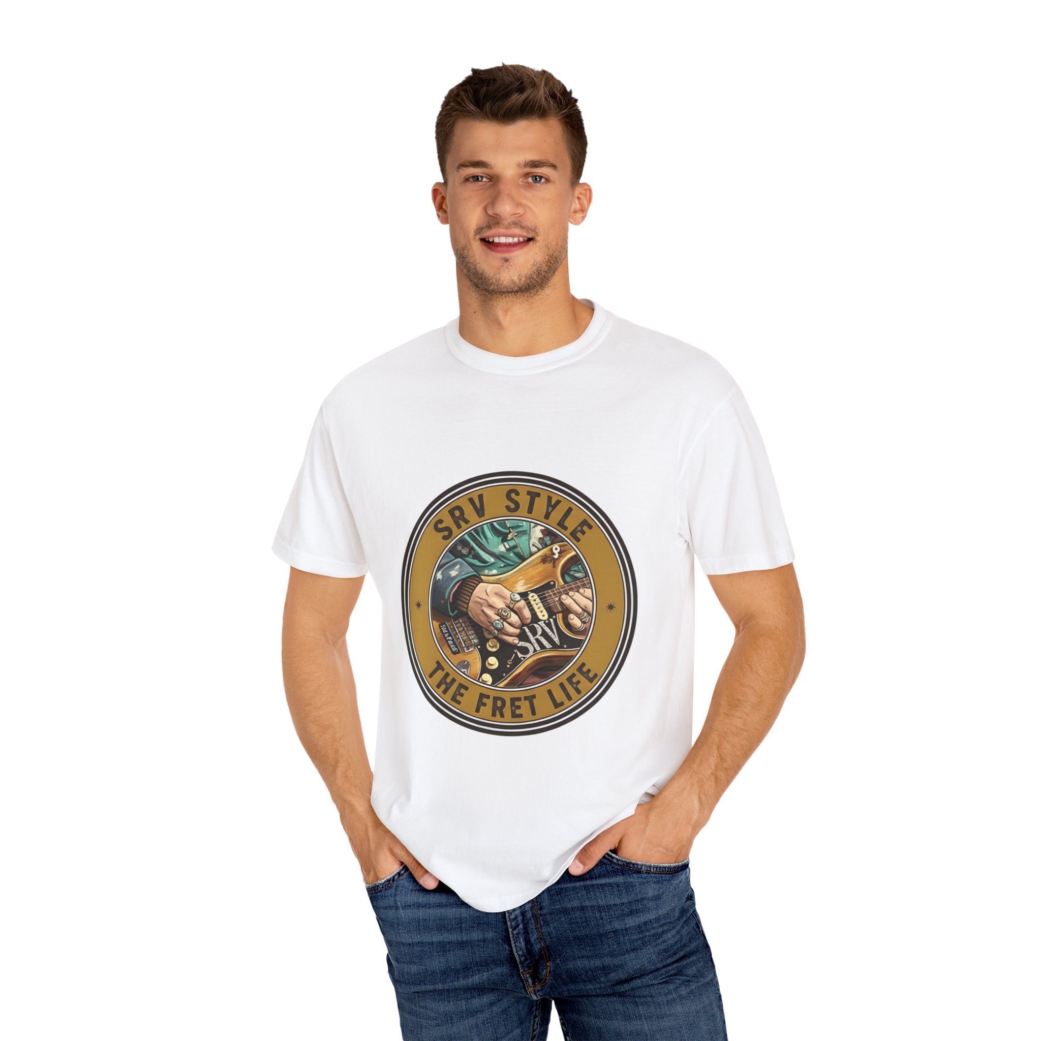 SRV Style T-Shirt |Blues Guitar Fan Tee