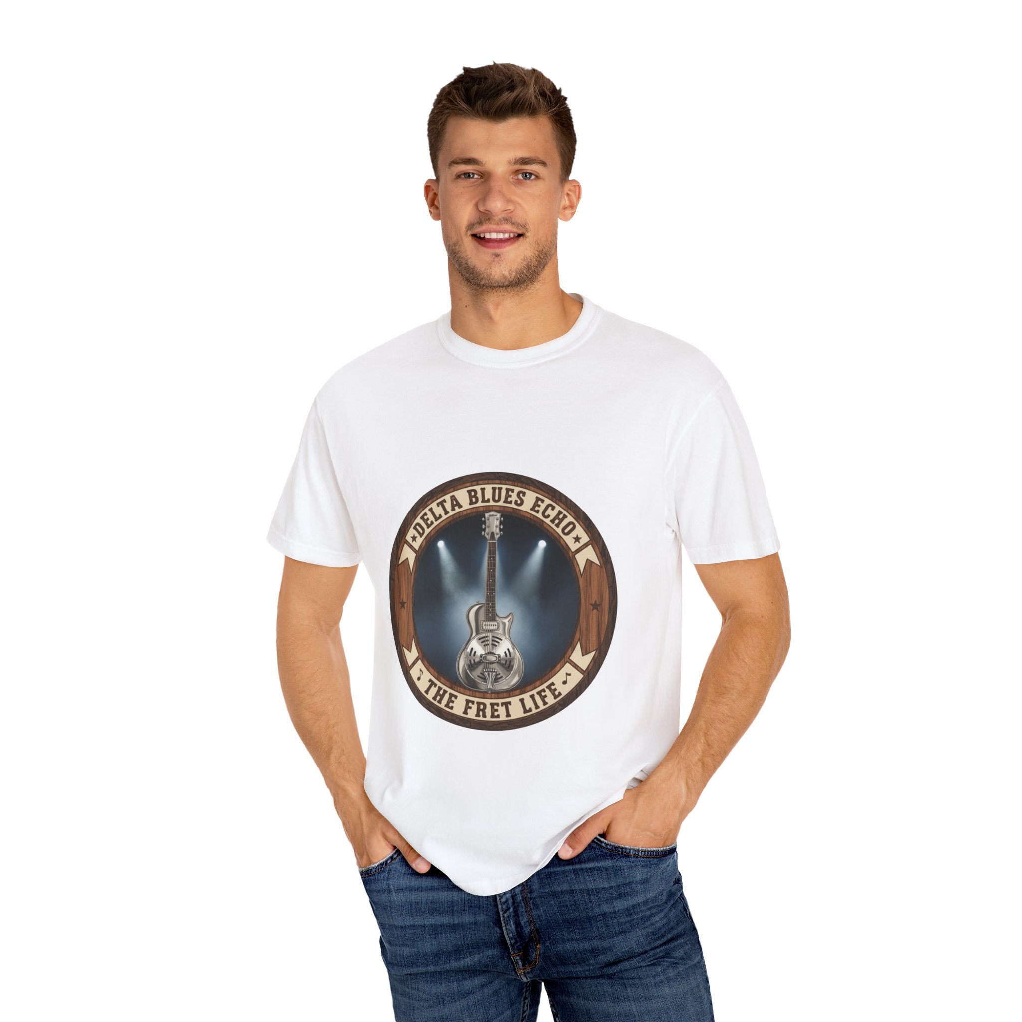 Delta Blues Echo Tee | Resonator Guitar Slide Player Shirt