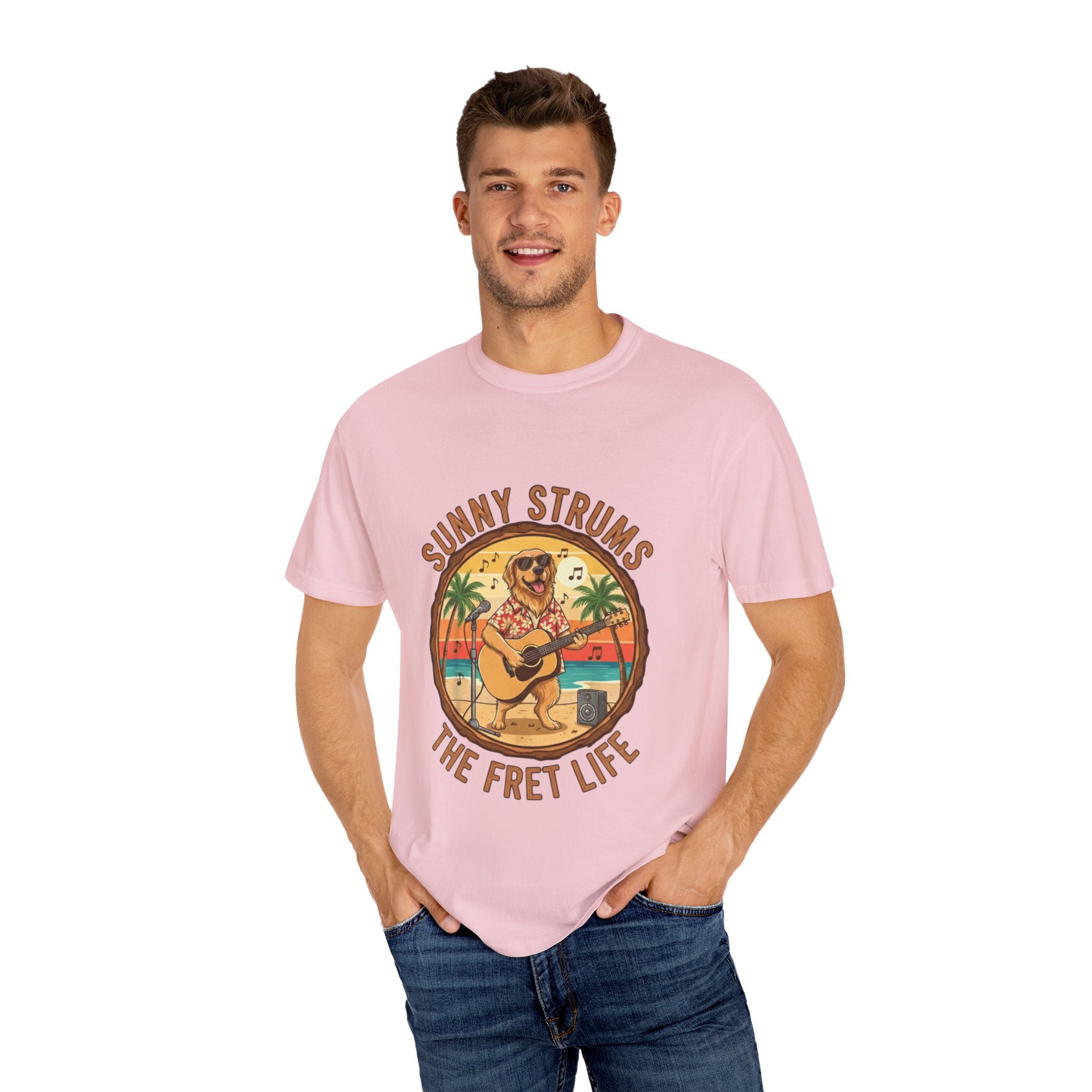 Sunny Strums: Golden Retriever Acoustic Serenade Tee