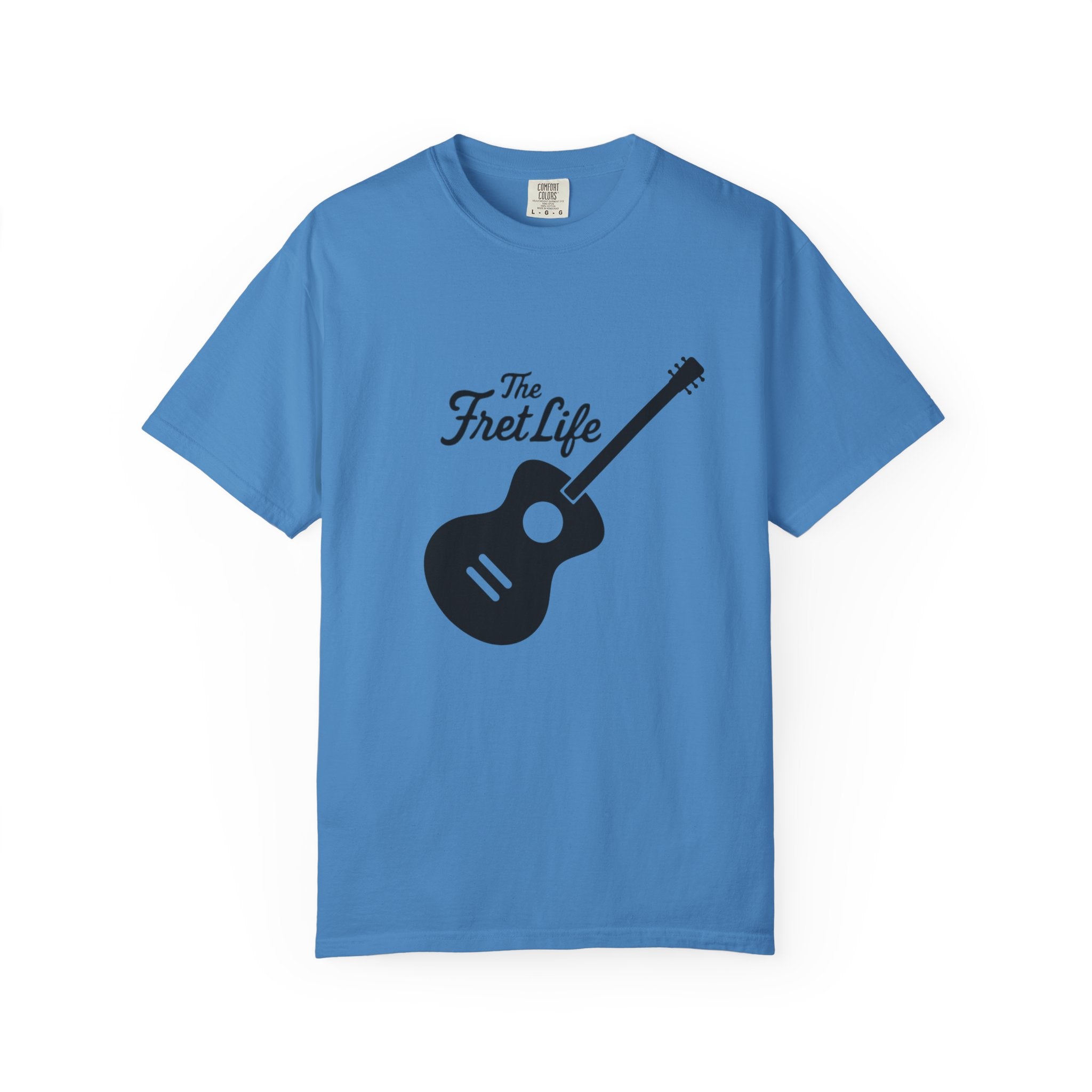Acoustic Guitar, The Fret Life, Unisex Garment-Dyed T-shirt