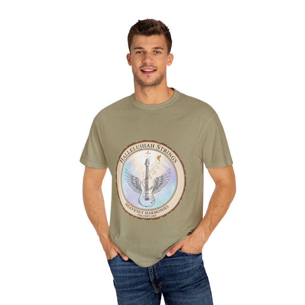 Hallelujah Strings T-Shirt | Christian Worship Guitar Praise Tee