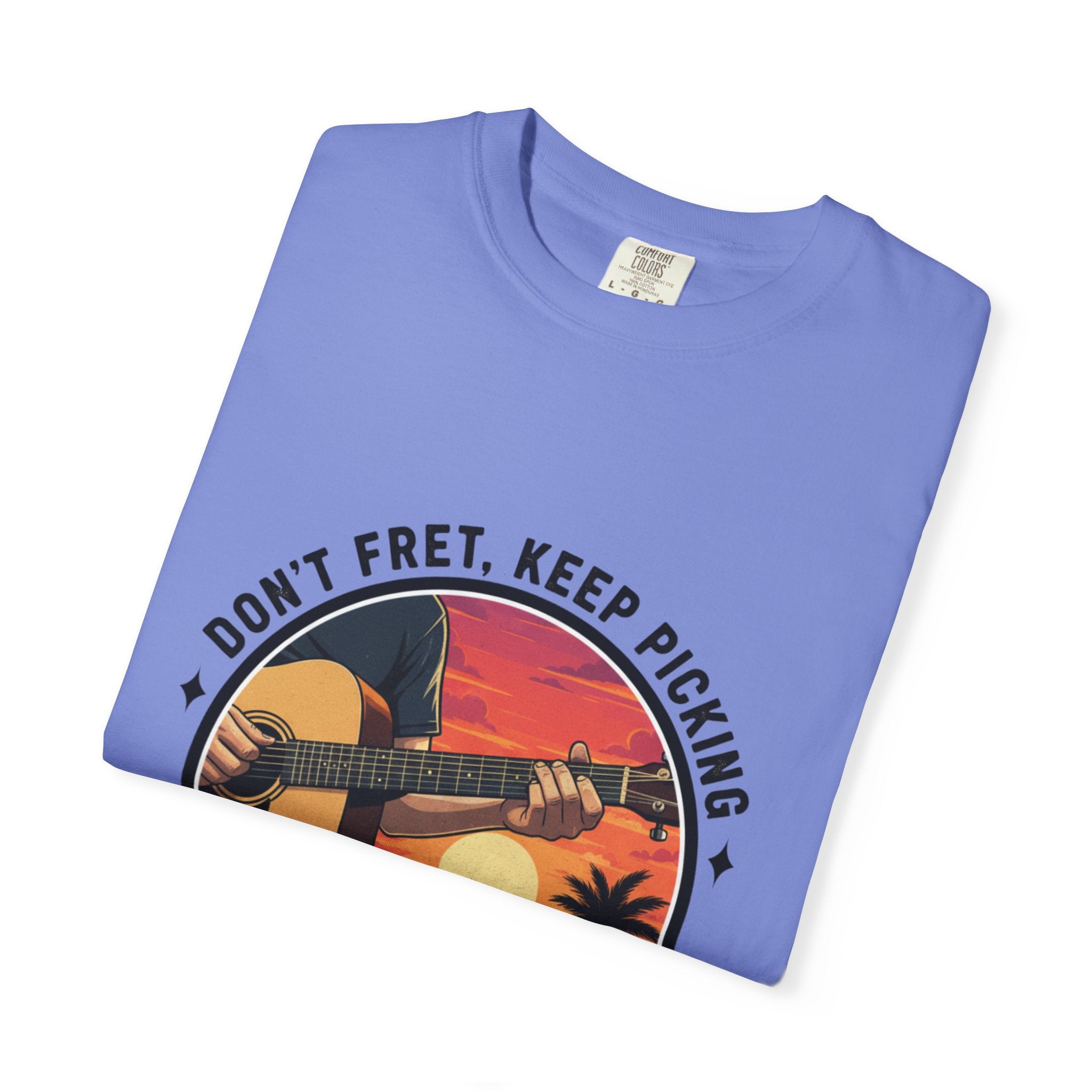 Don't Fret, Keep Picking: Island Sunset Guitar Tee