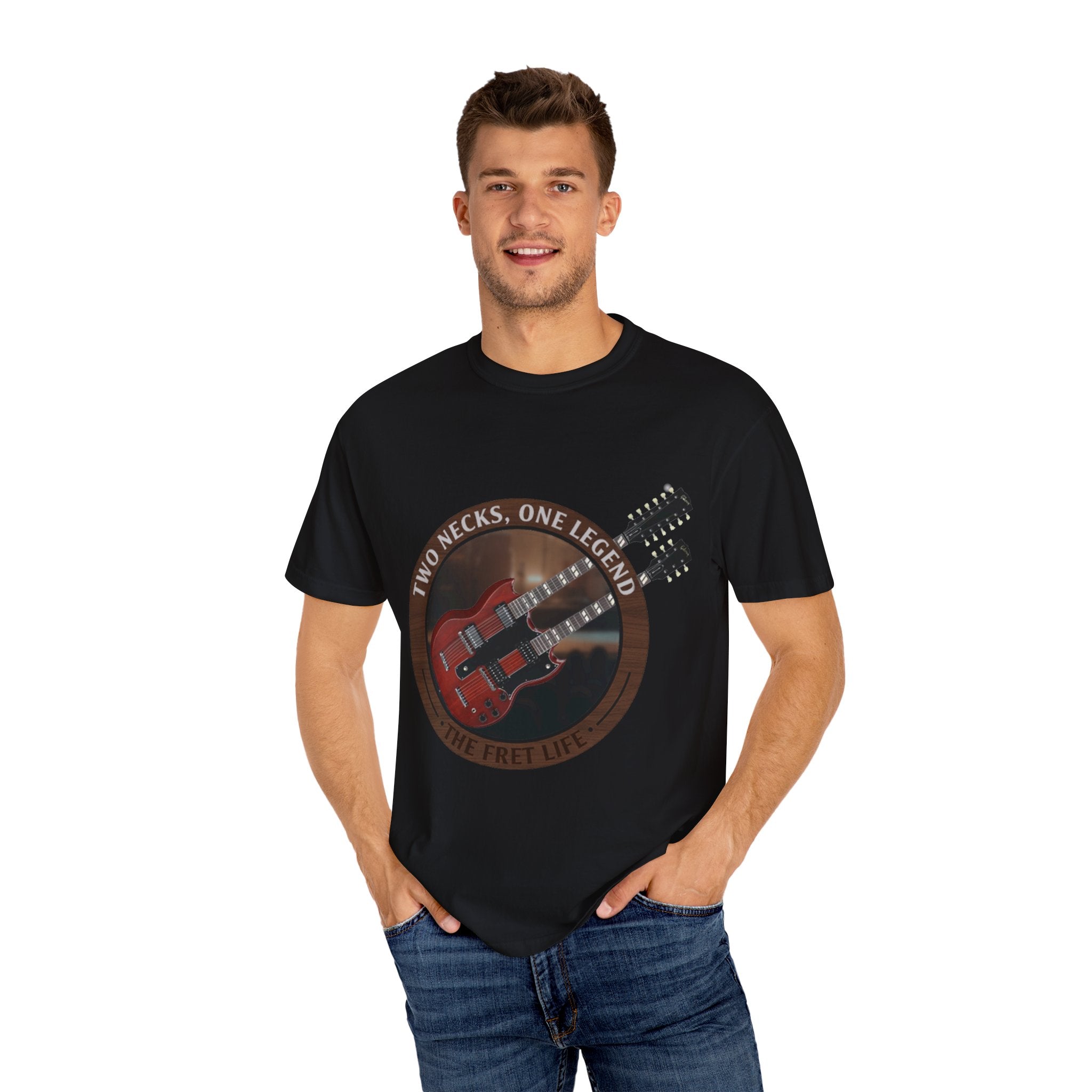 Double Neck T-Shirt | LZ Guitar Legend Tee
