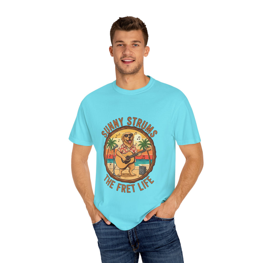 Sunny Strums: Golden Retriever Acoustic Serenade Tee
