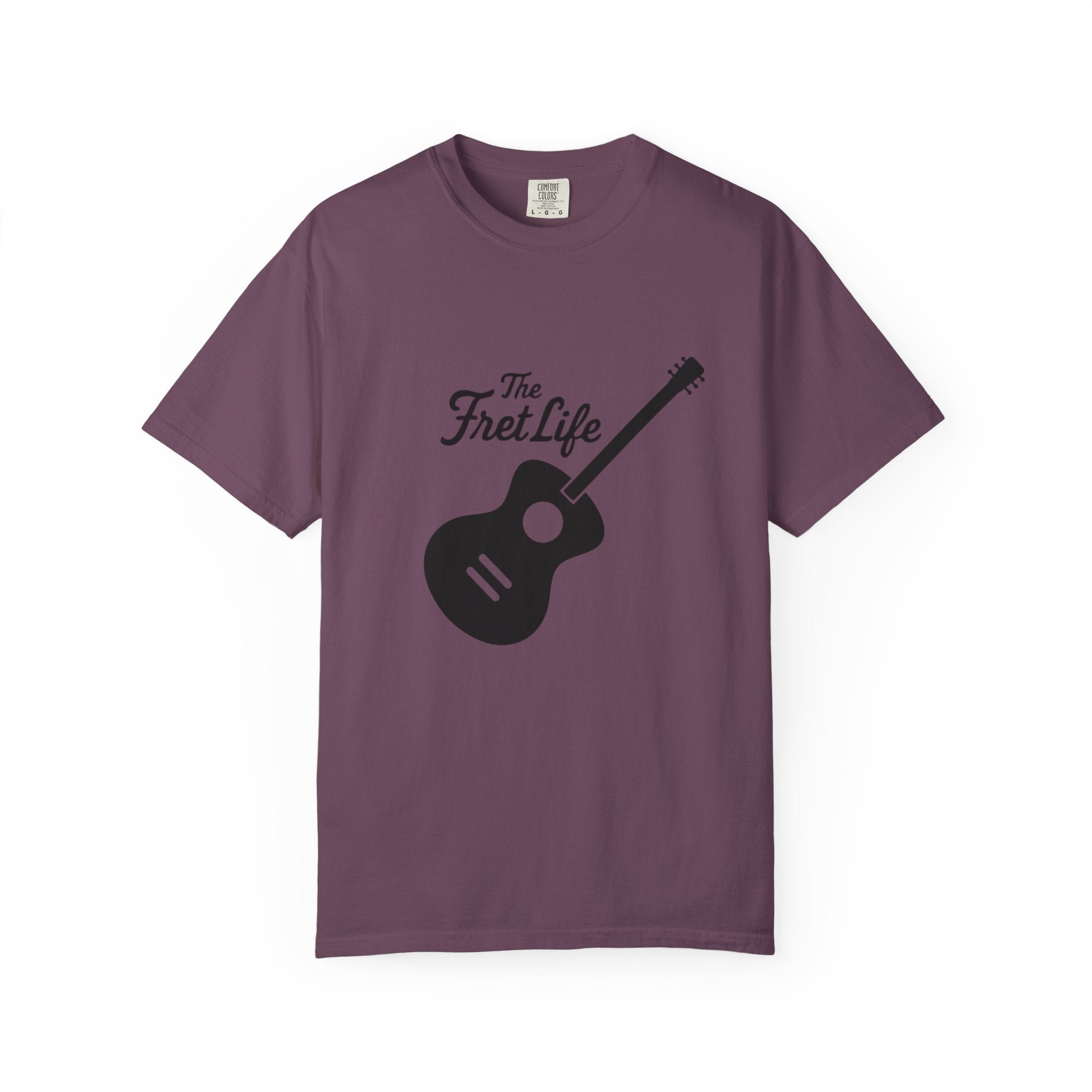 Acoustic Guitar, The Fret Life, Unisex Garment-Dyed T-shirt