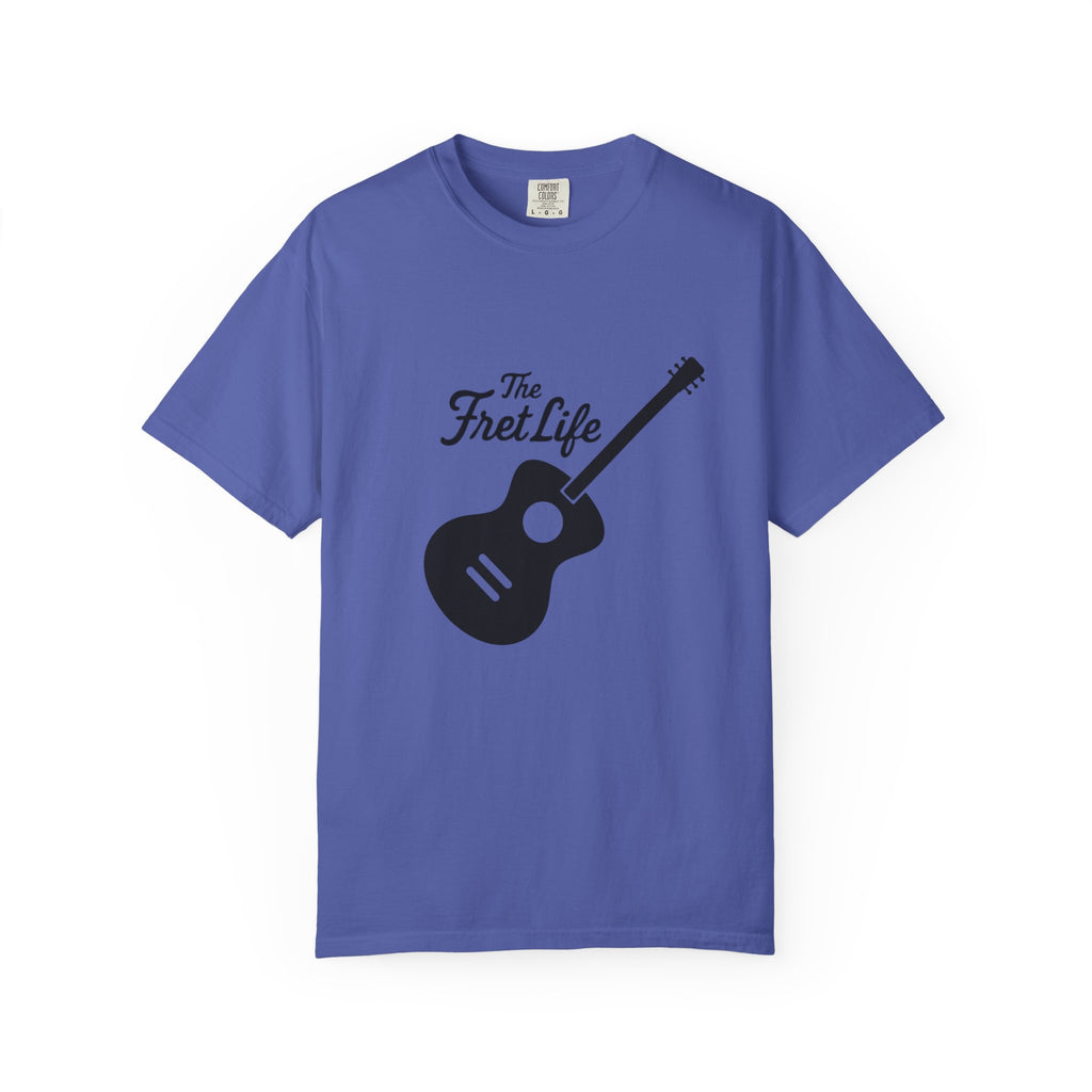 Acoustic Guitar, The Fret Life, Unisex Garment-Dyed T-shirt