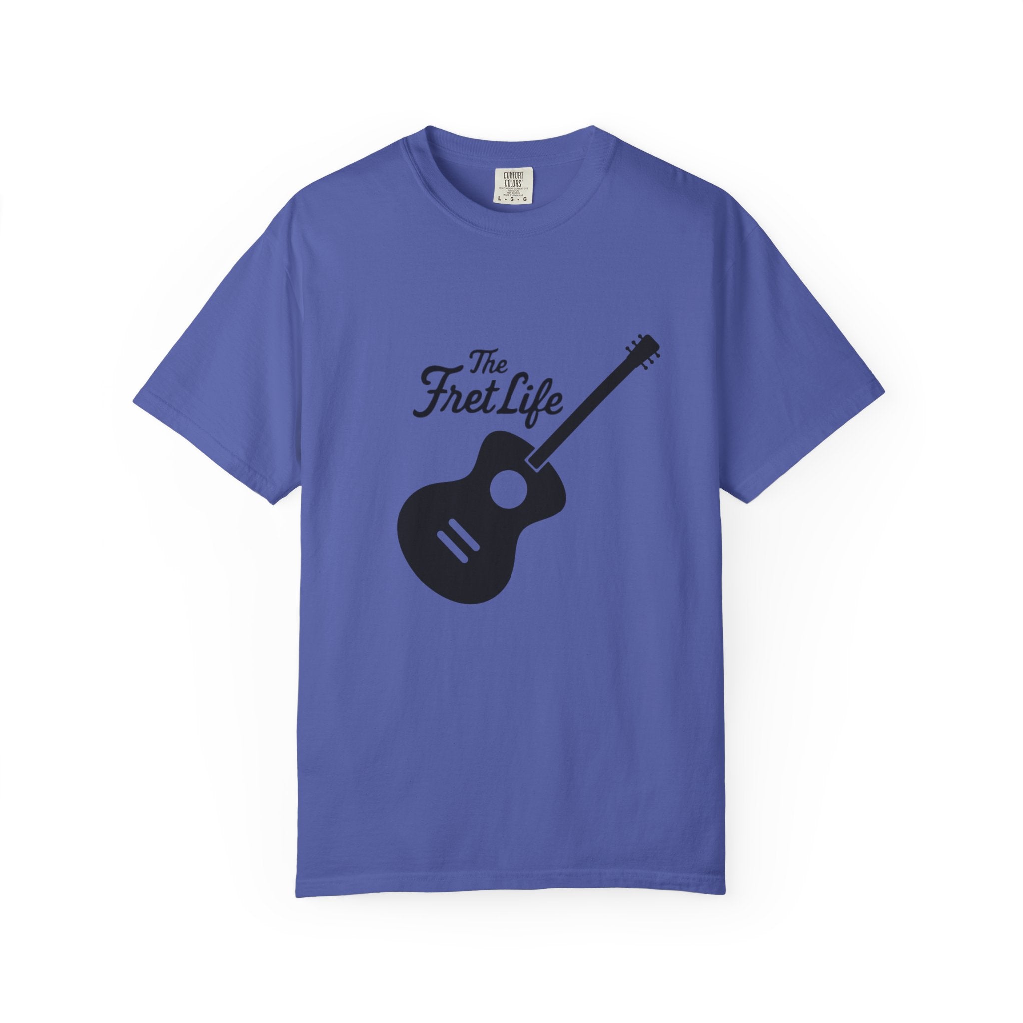 Acoustic Guitar, The Fret Life, Unisex Garment-Dyed T-shirt