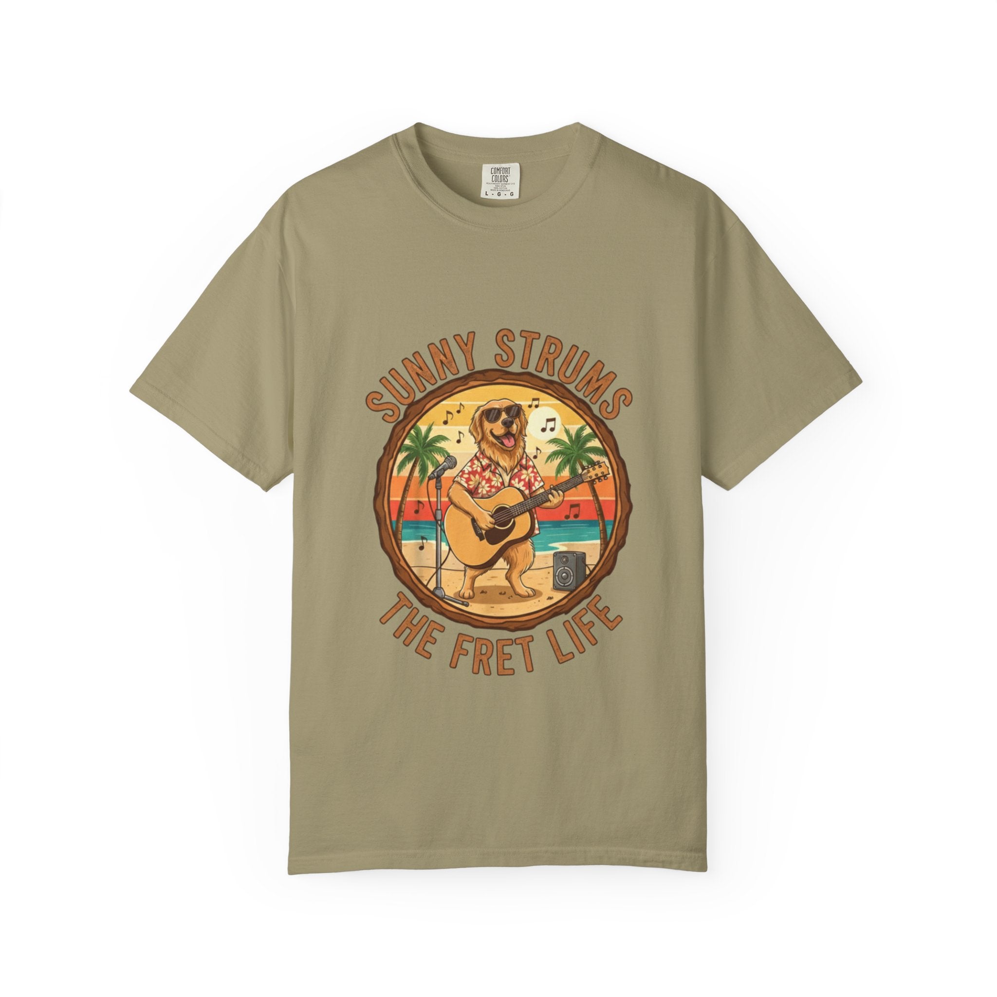 Sunny Strums: Golden Retriever Acoustic Serenade Tee