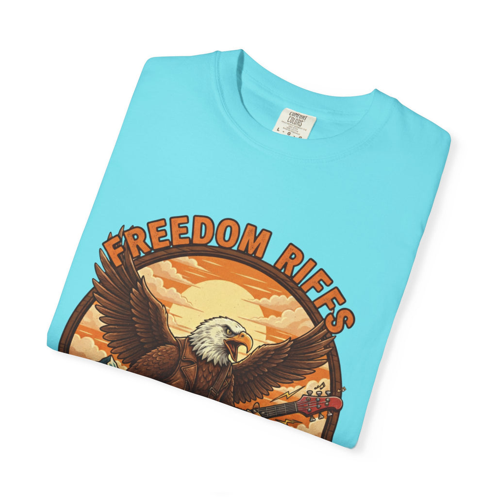 Freedom Riffs: The Eagle's Patriotic Shred Fret Life Tee