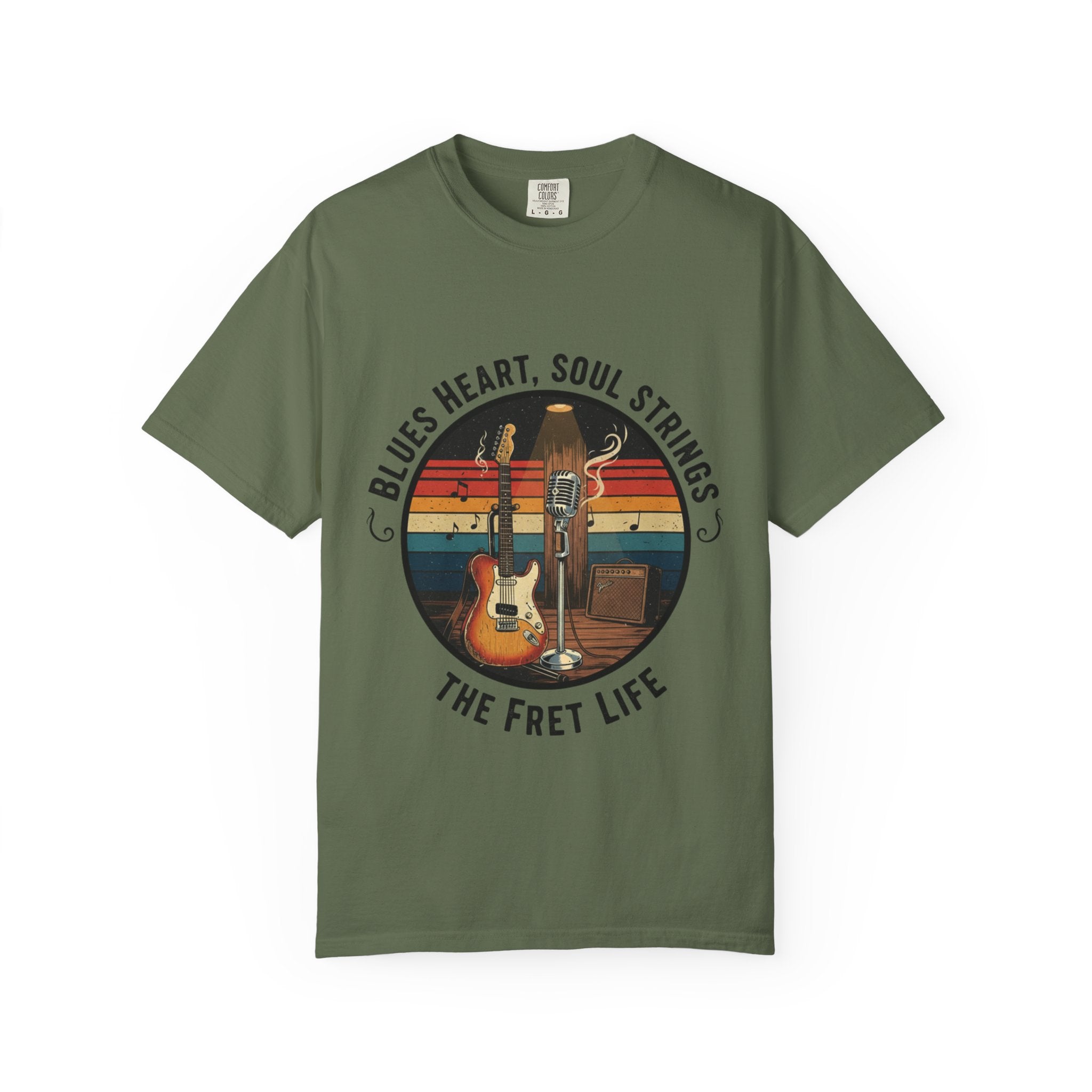 Blues Heart, Soul Strings: The Fret Life Classic Tee