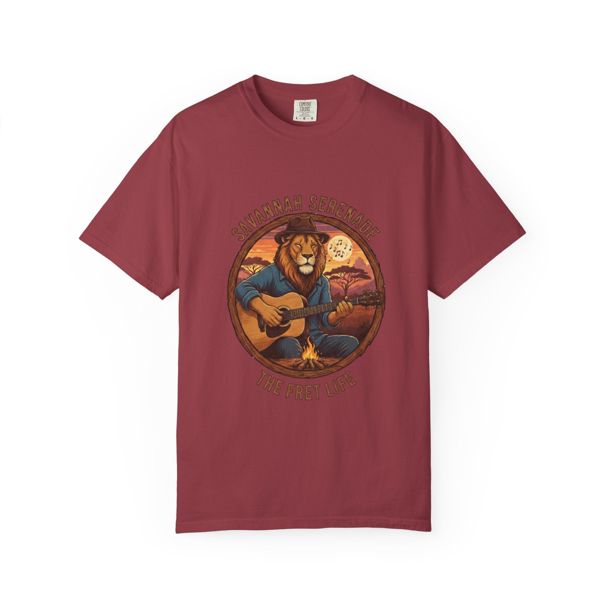 Savannah Serenade: The King of the Jungle's Fret Life Tee