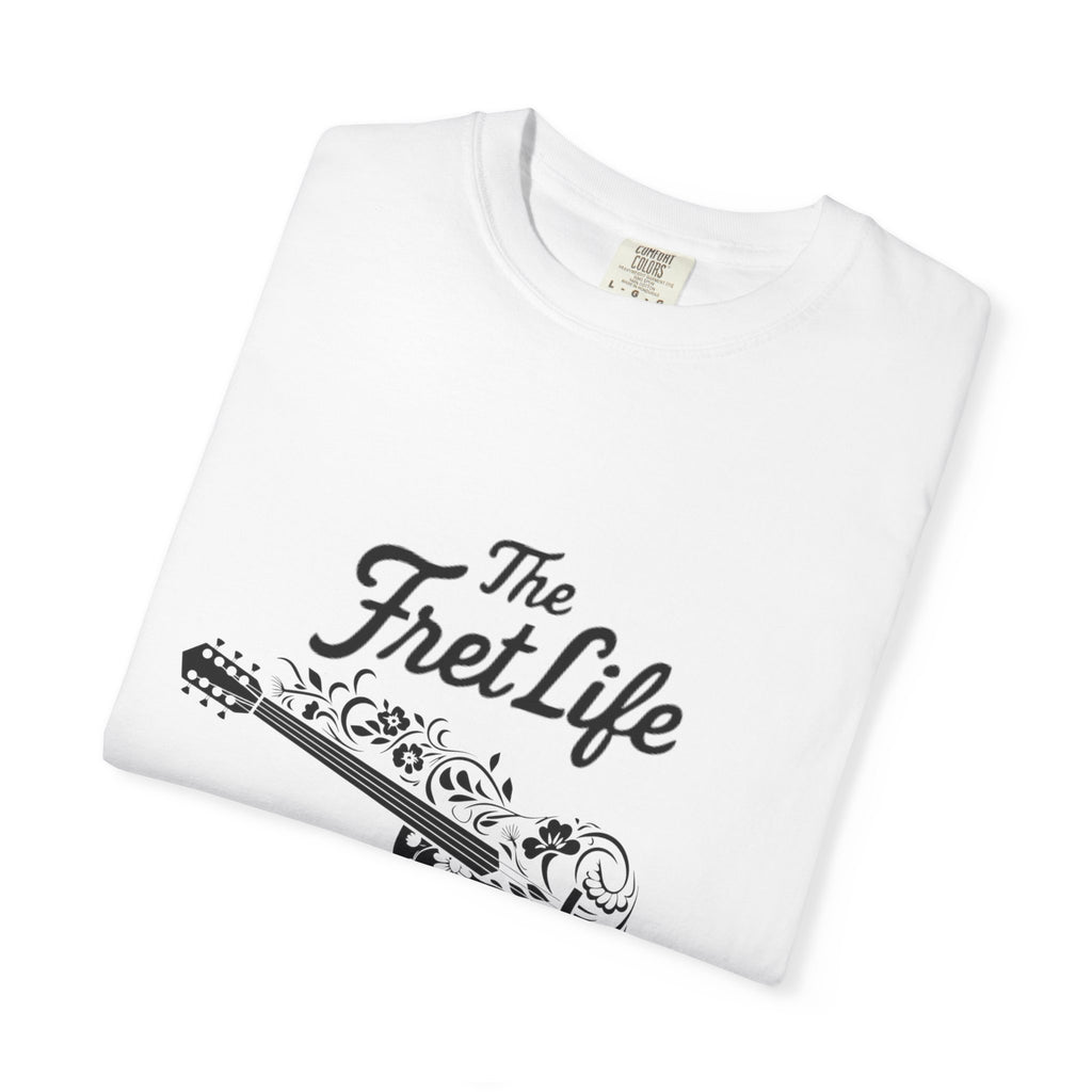 T-shirt - Flower Guitar 'The Fret Life' Subtle Design - Music and Guitar Lover Gift