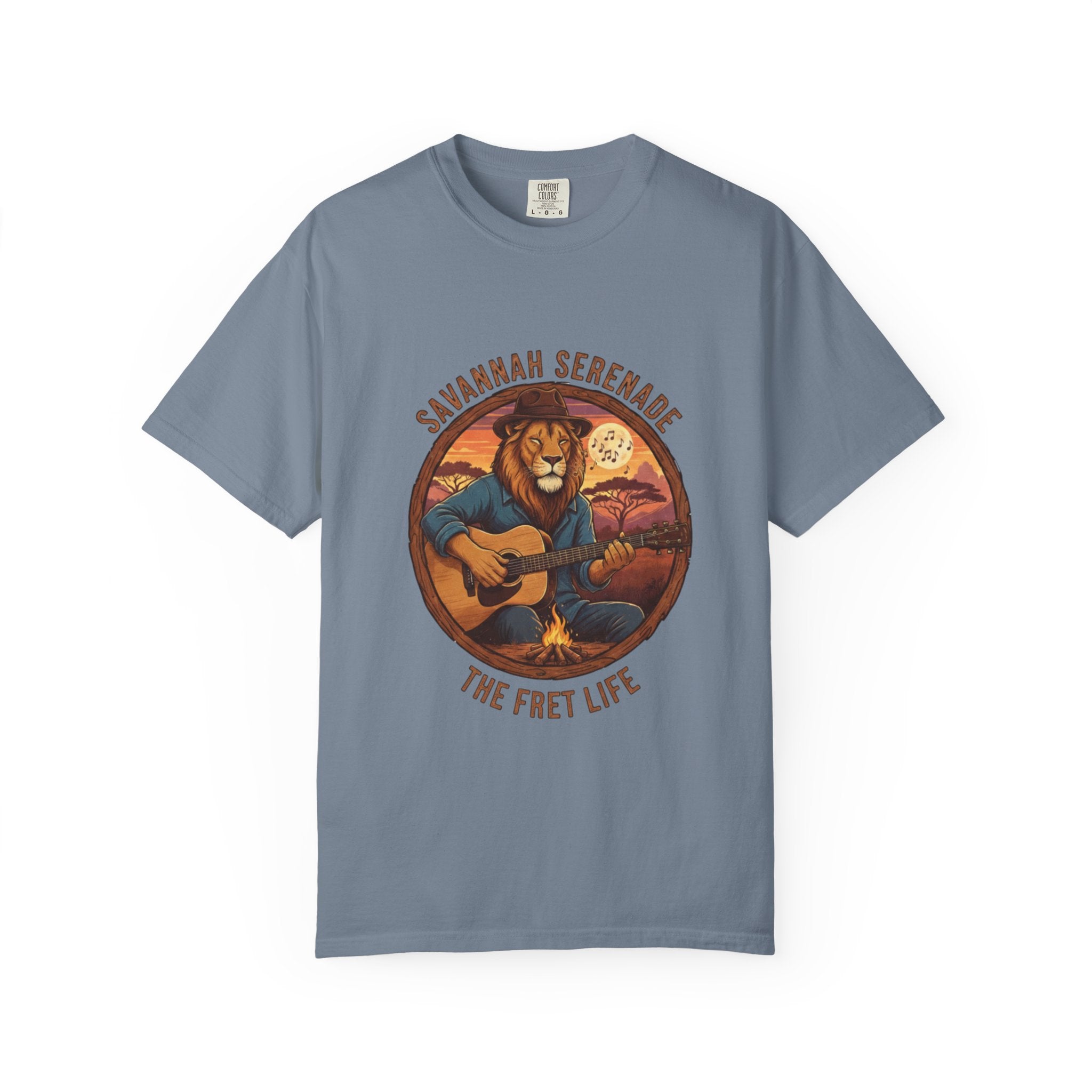Savannah Serenade: The King of the Jungle's Fret Life Tee