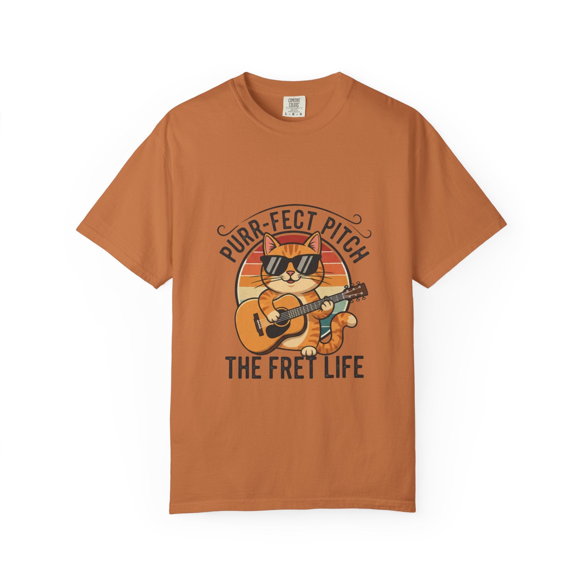 Purr-Fect Pitch: The Cool Cat Fret Life Tee