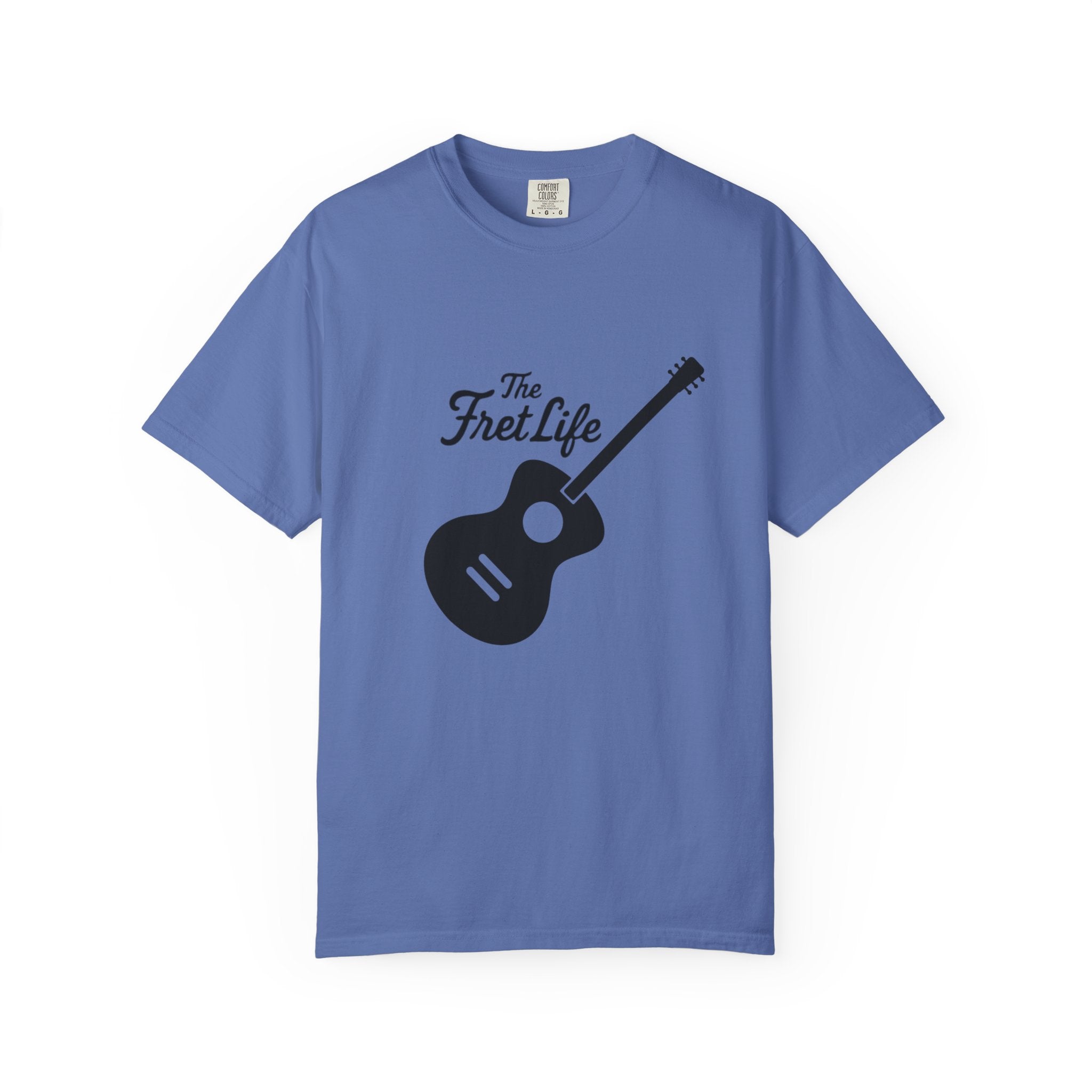 Acoustic Guitar, The Fret Life, Unisex Garment-Dyed T-shirt