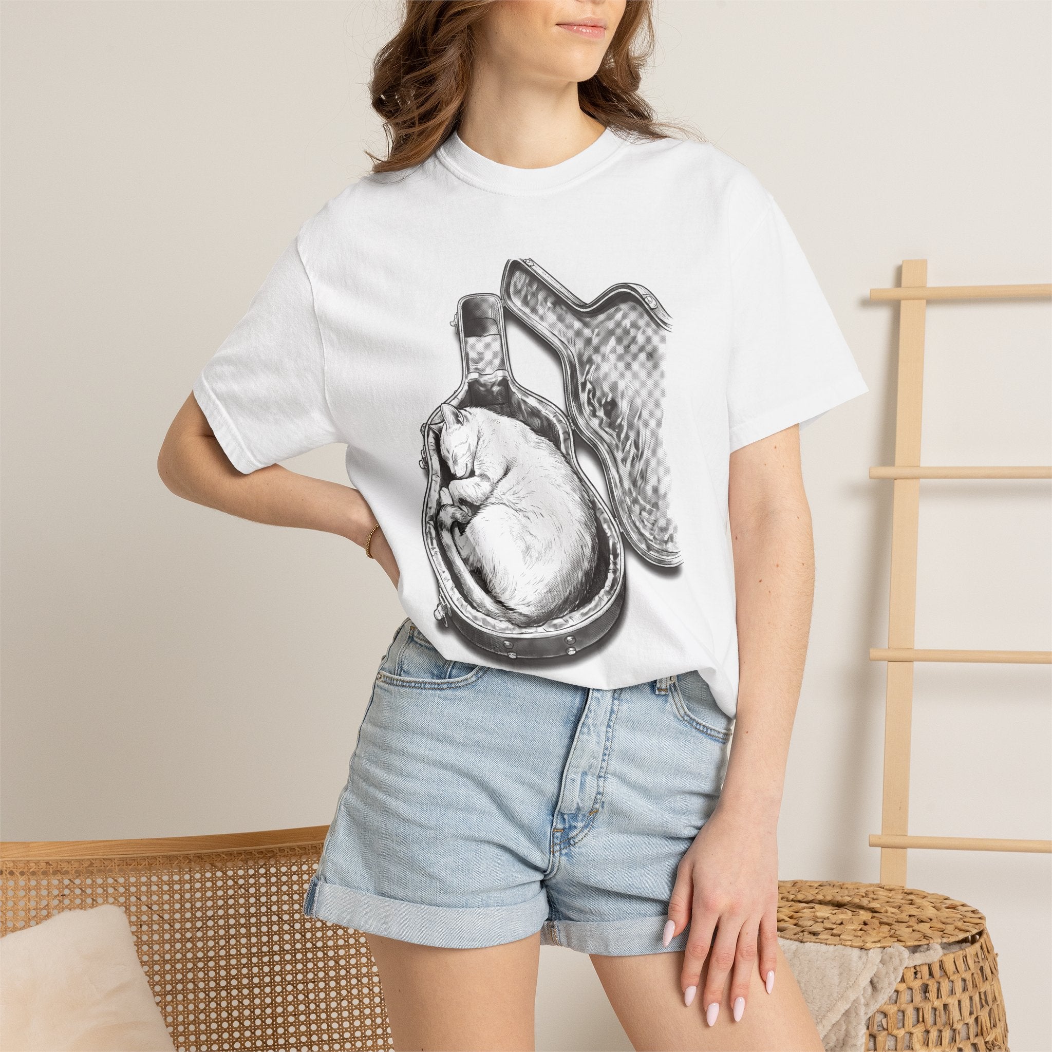 Cat Asleep in Case T-Shirt
