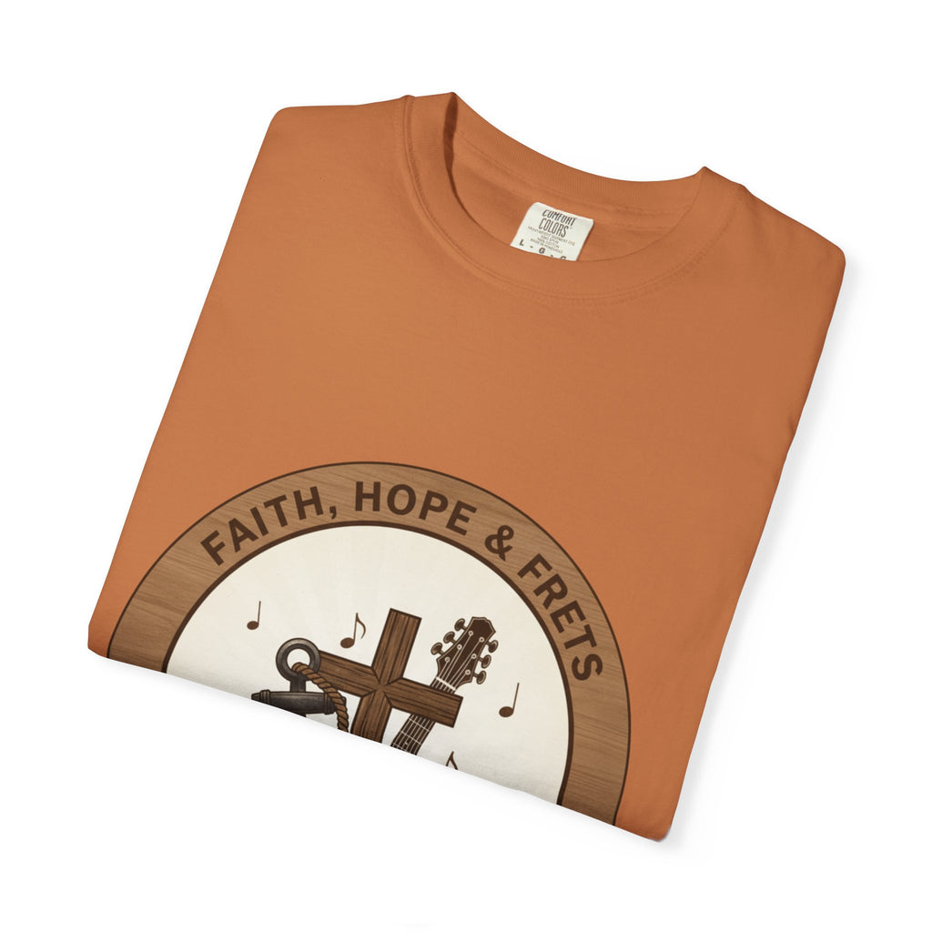 Faith Hope & Frets T-Shirt | Christian Guitar Worship Music Tee