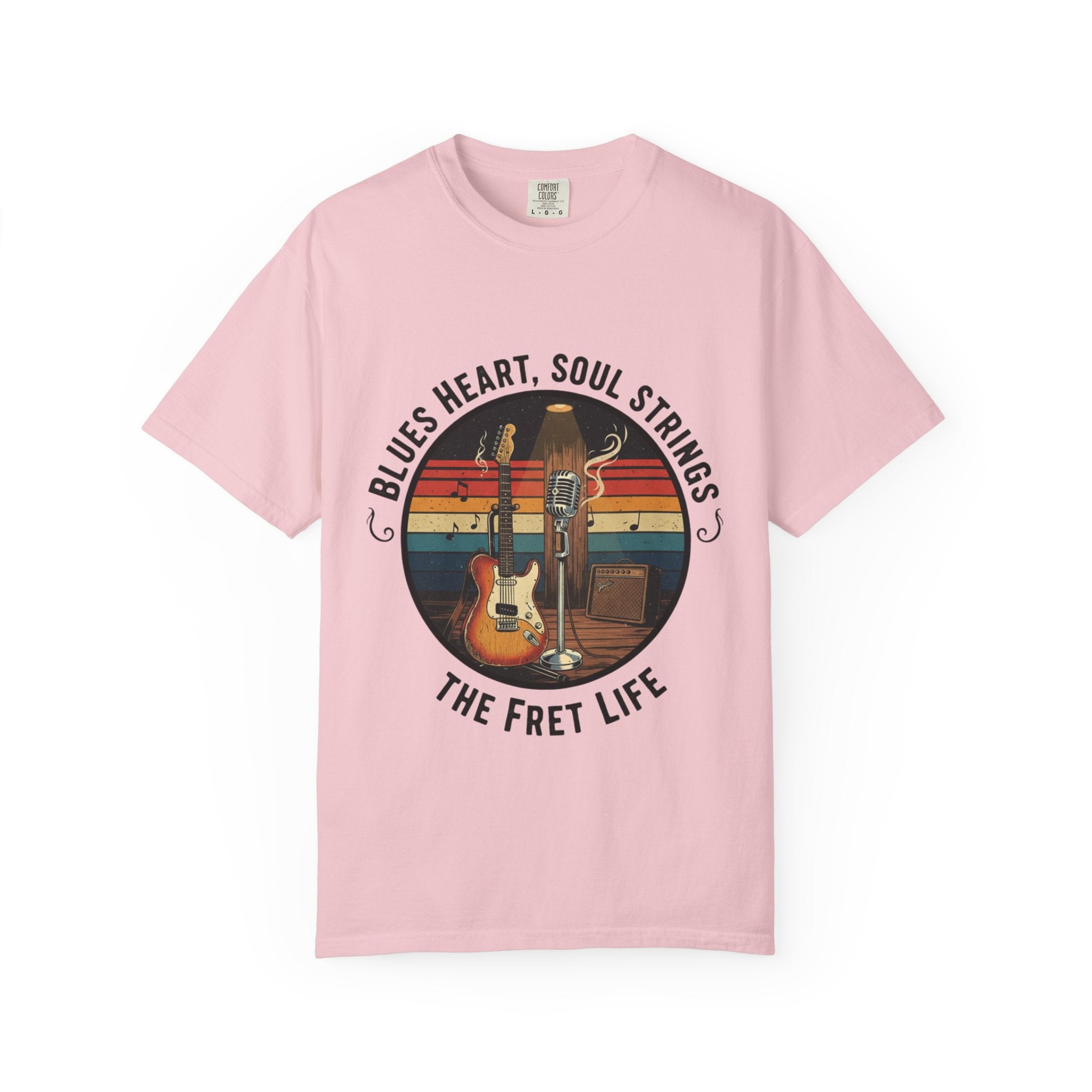 Blues Heart, Soul Strings: The Fret Life Classic Tee