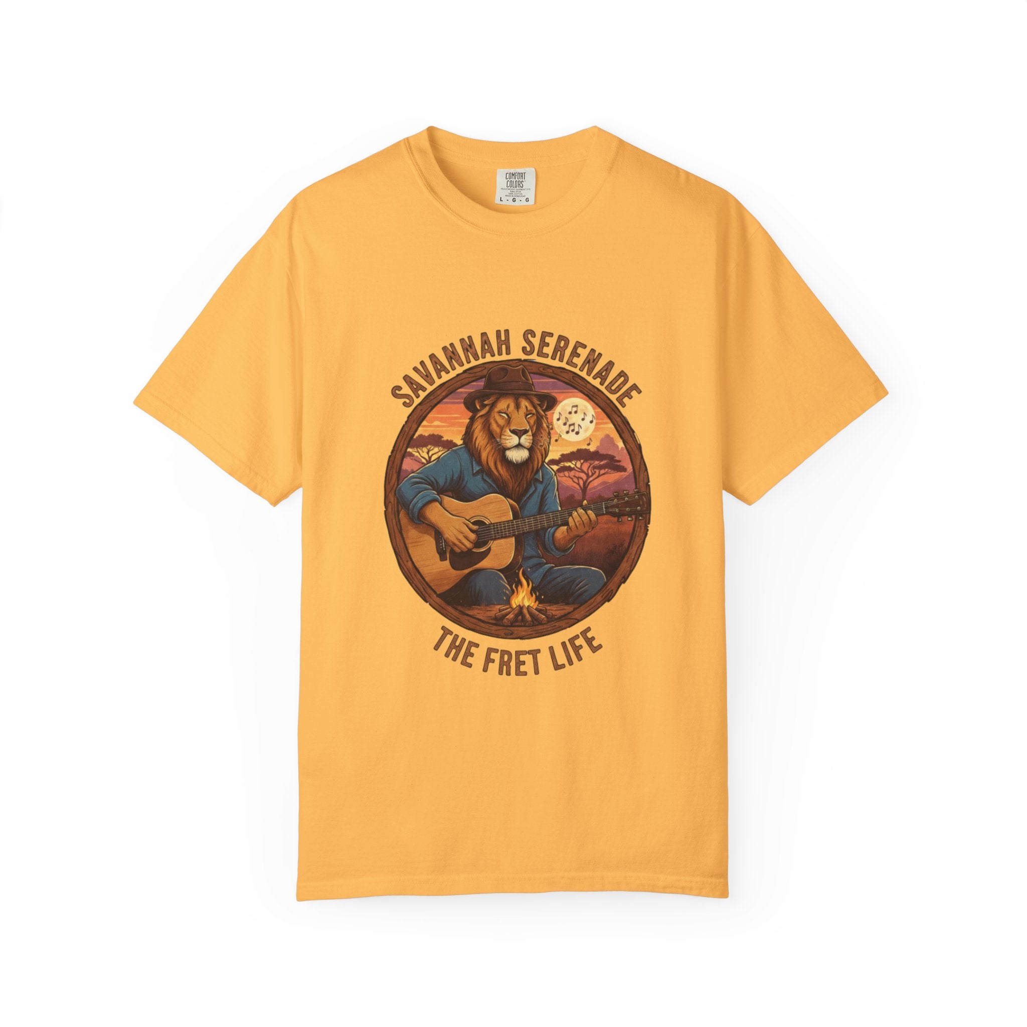 Savannah Serenade: The King of the Jungle's Fret Life Tee