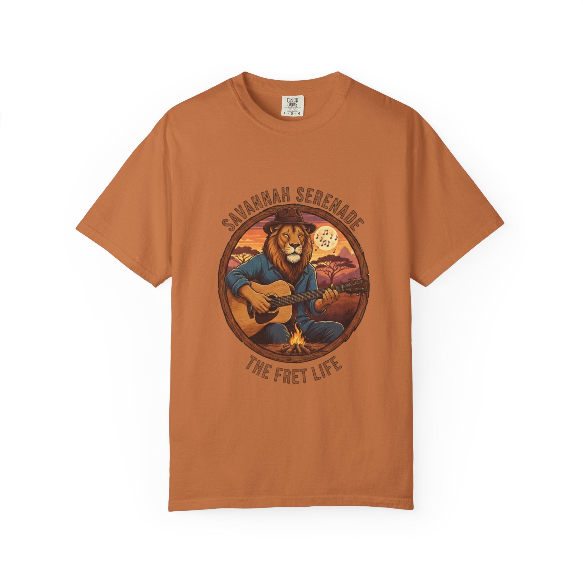 Savannah Serenade: The King of the Jungle's Fret Life Tee