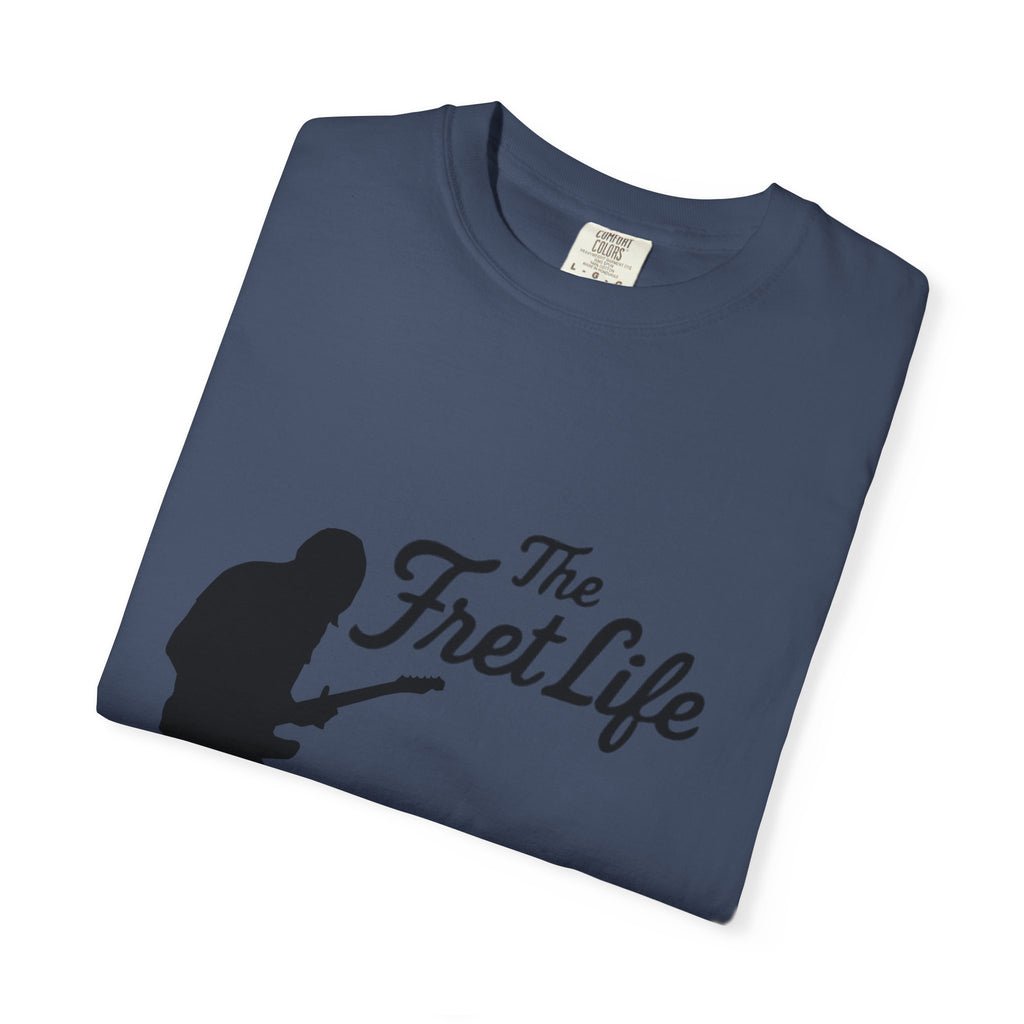 Guitar Player T-shirt with The Fret Life Logo