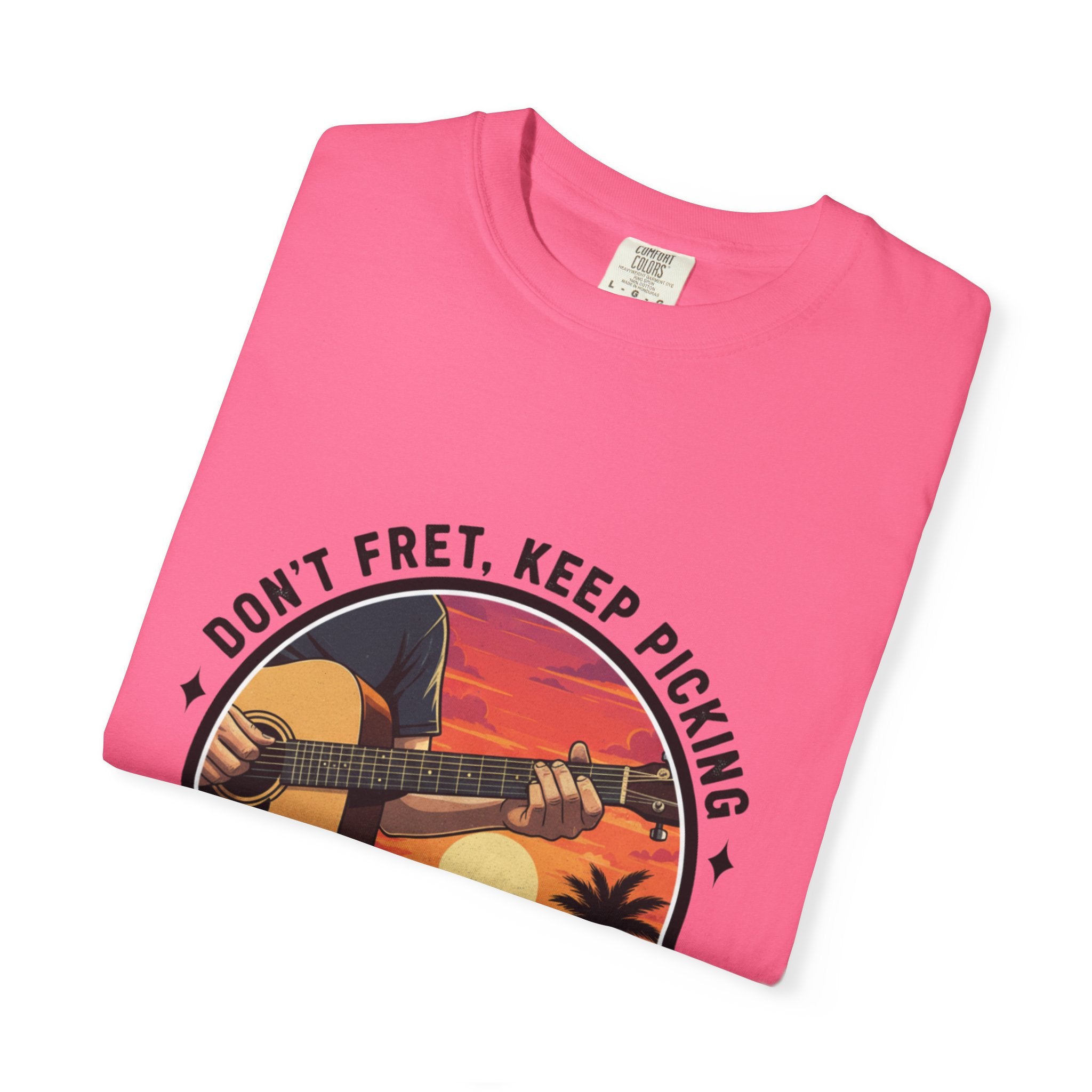 Don't Fret, Keep Picking: Island Sunset Guitar Tee