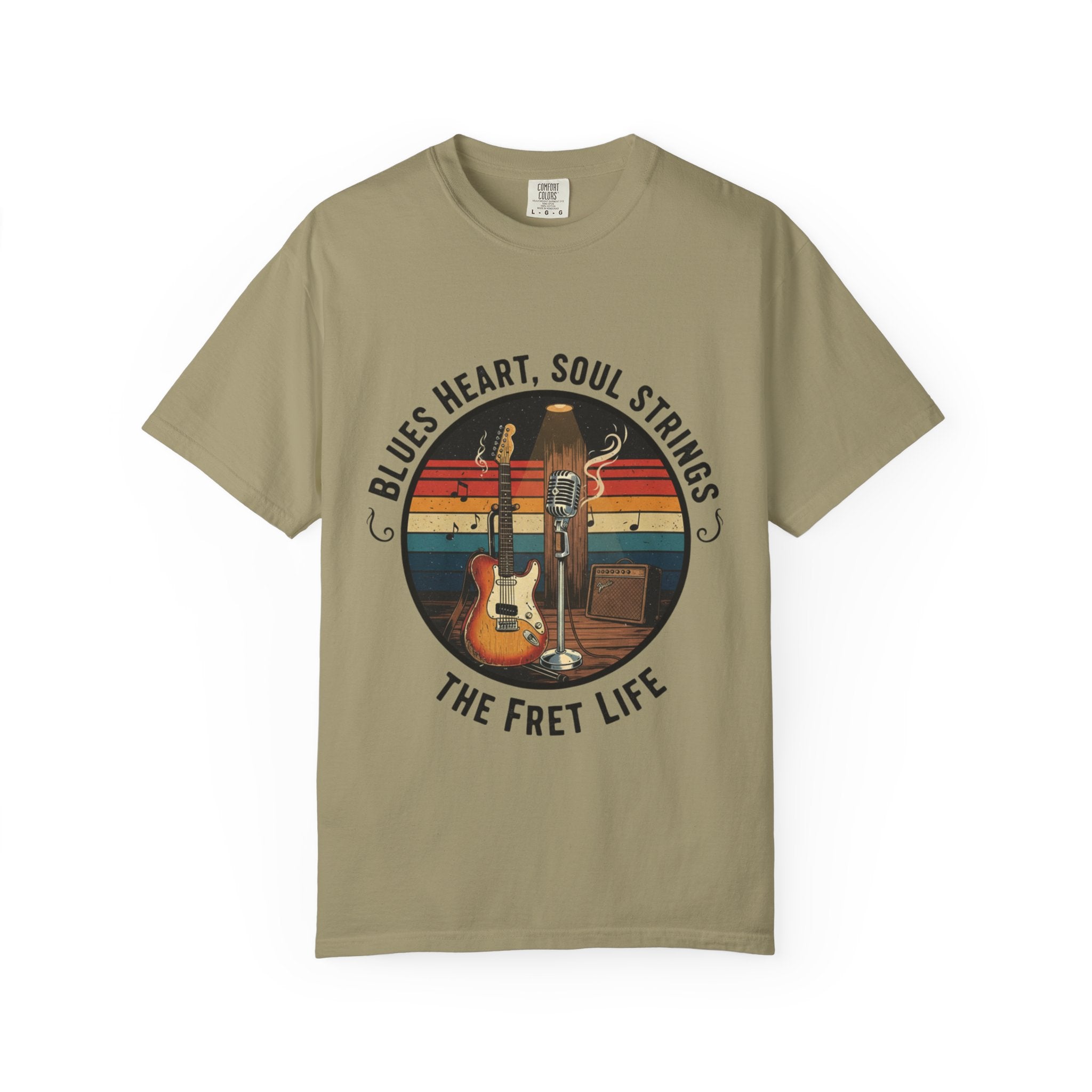 Blues Heart, Soul Strings: The Fret Life Classic Tee