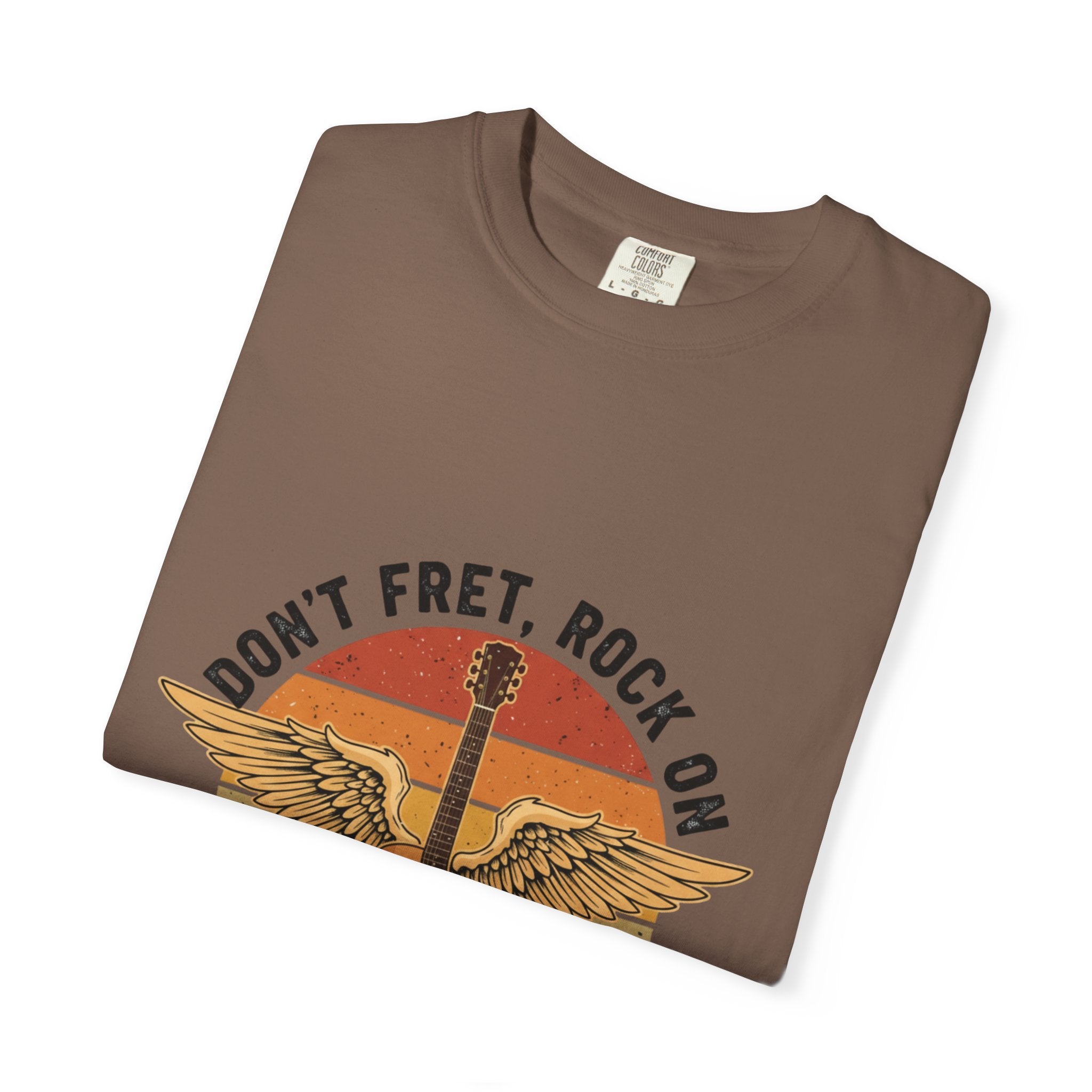 Don't Fret, Rock On Winged Guitar T-Shirt