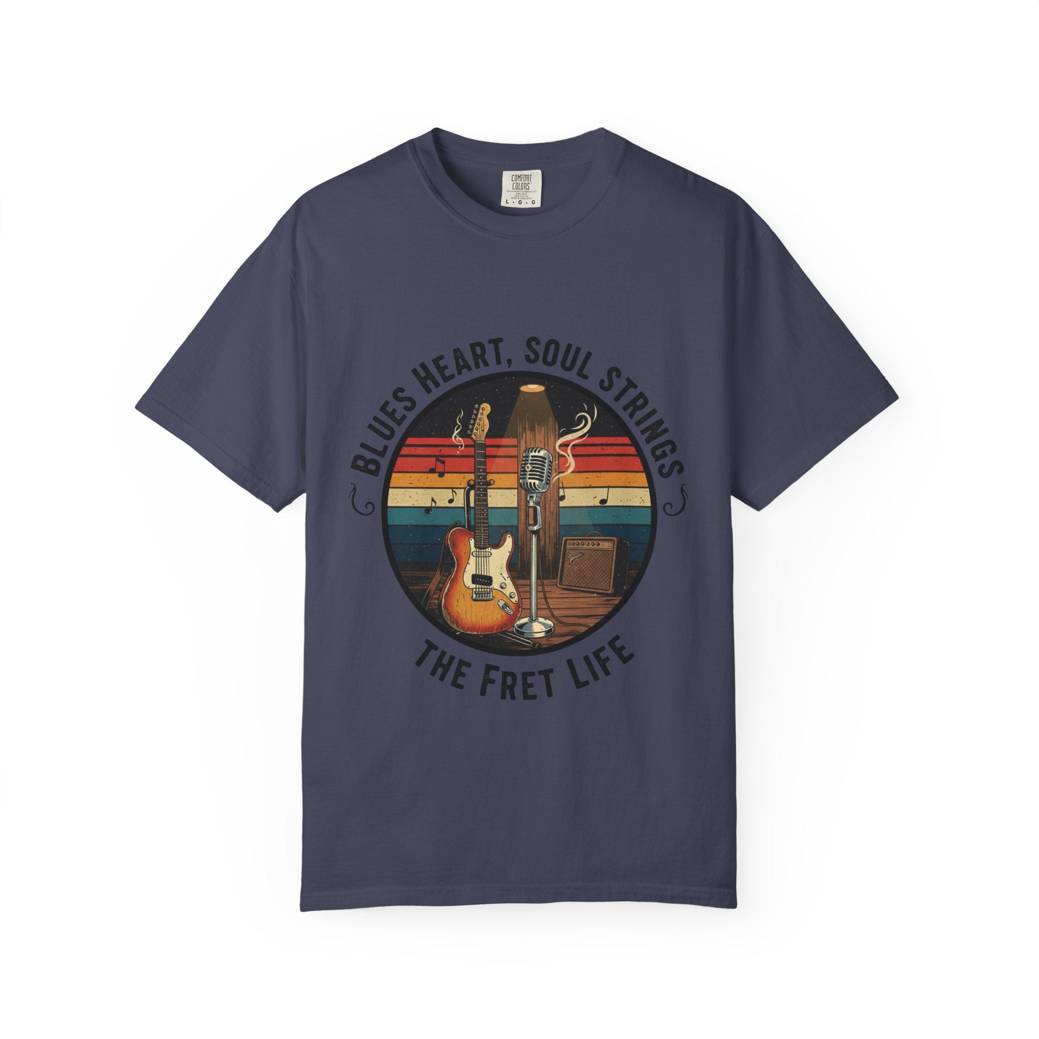 Blues Heart, Soul Strings: The Fret Life Classic Tee