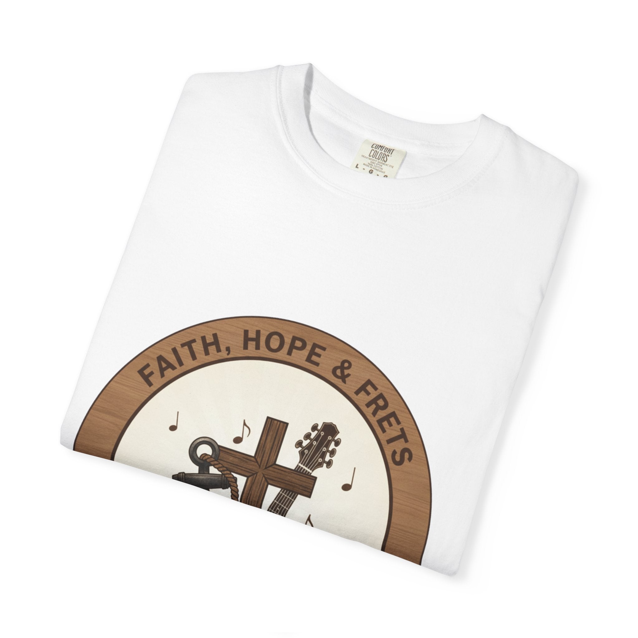 Faith Hope & Frets T-Shirt | Christian Guitar Worship Music Tee