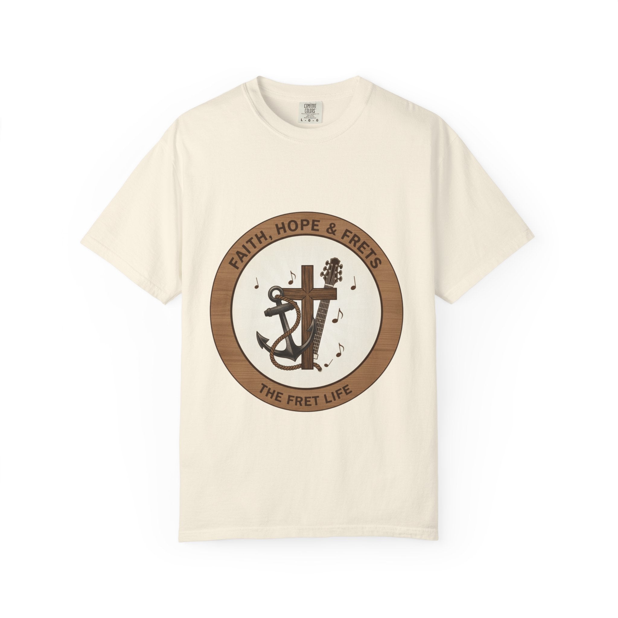 Faith Hope & Frets T-Shirt | Christian Guitar Worship Music Tee