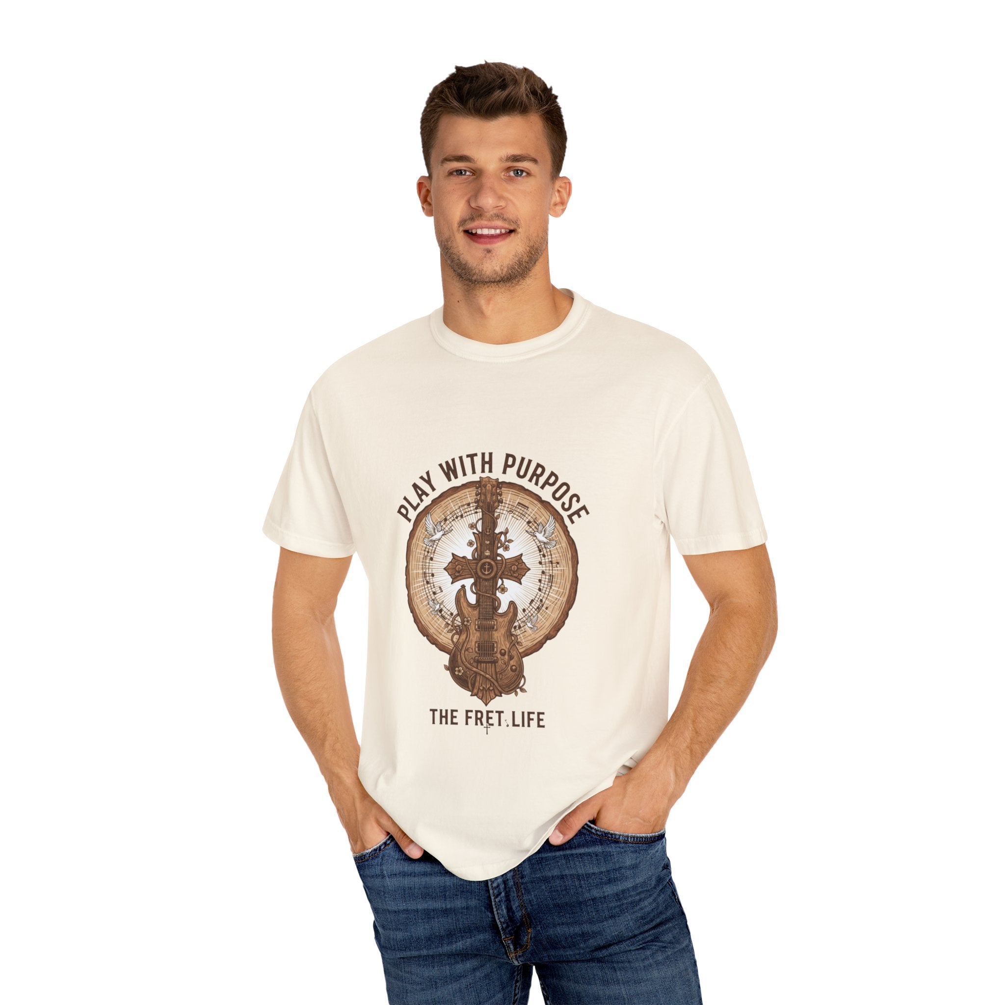 Play With Purpose Christian T-Shirt | Music Ministry Guitar Tee