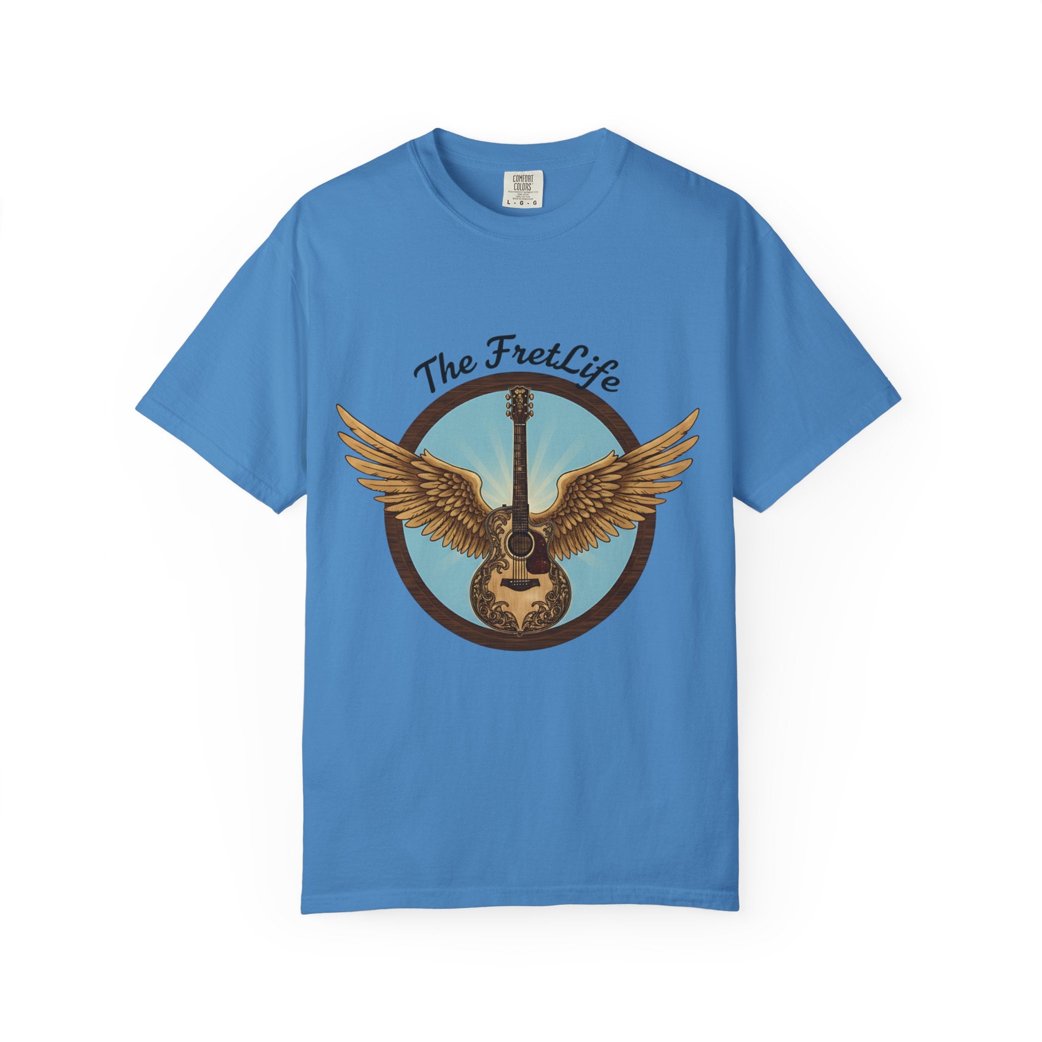 Winged Guitar T-shirt - The Fret Life Logo, Music Lover Gift